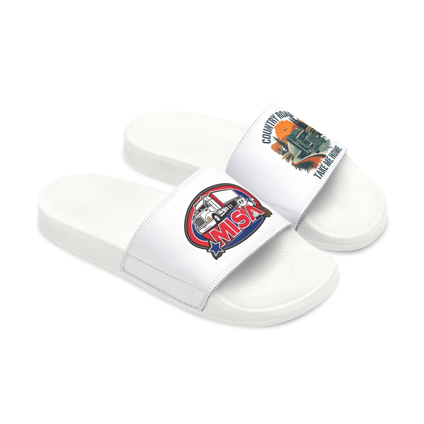 Men's Custom Graphic Slide Sandals — Removable-Strap Personalized Design