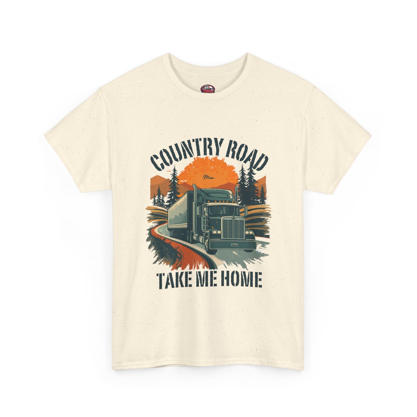Country Road Truck Tee — "Country Road Take Me Home" Vintage Semi-Truck T-Shirt