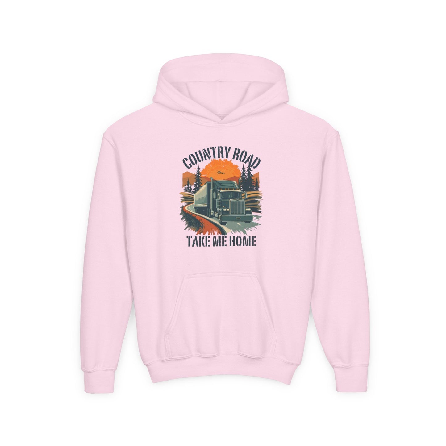Youth Hoodie - "Country Road Take Me Home" Vintage Truck Graphic