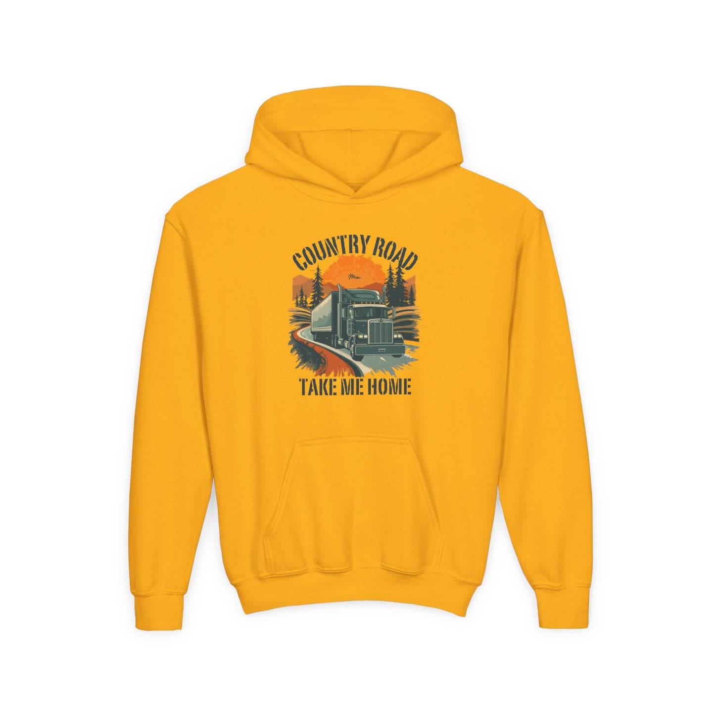 Youth Hoodie - "Country Road Take Me Home" Vintage Truck Graphic