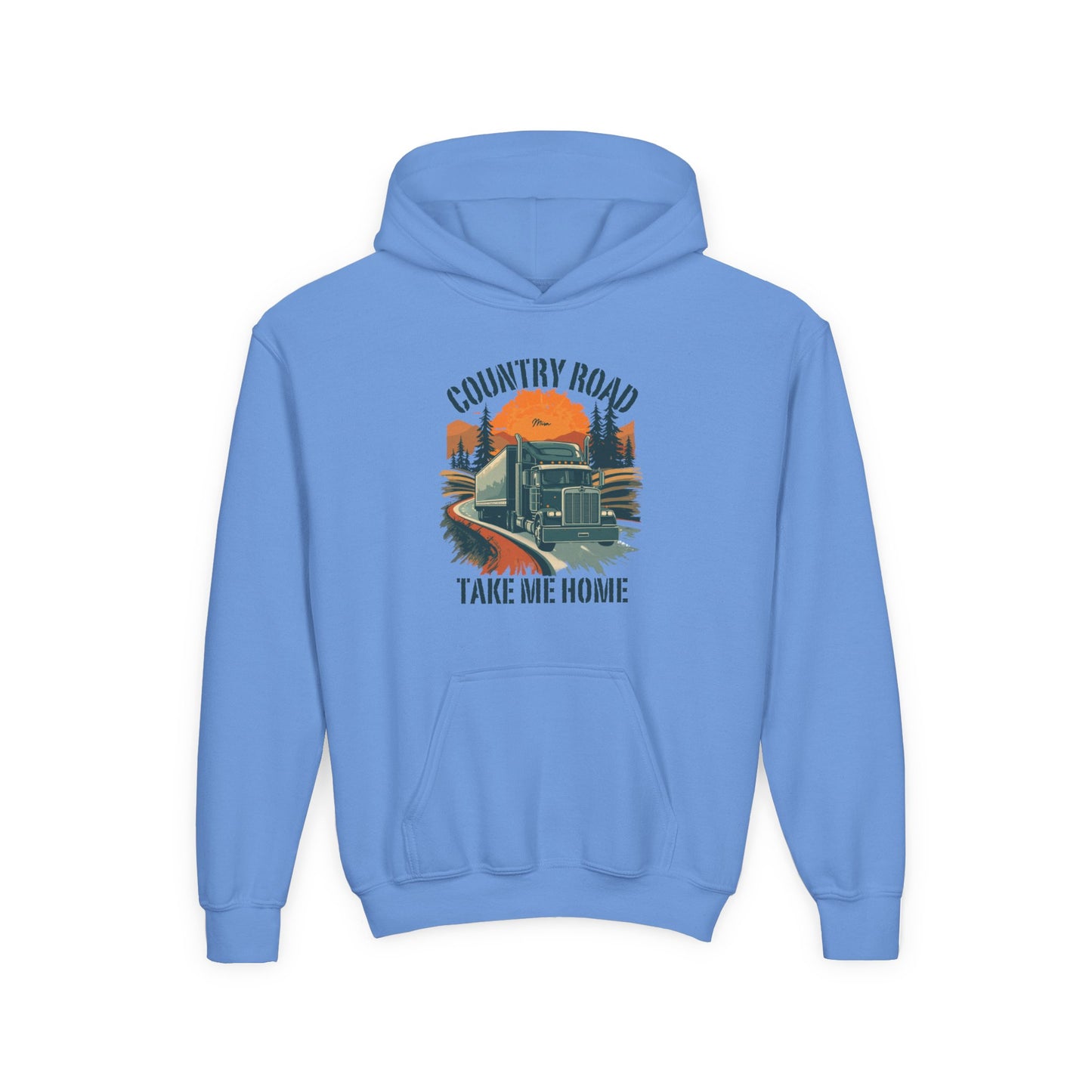 Youth Hoodie - "Country Road Take Me Home" Vintage Truck Graphic