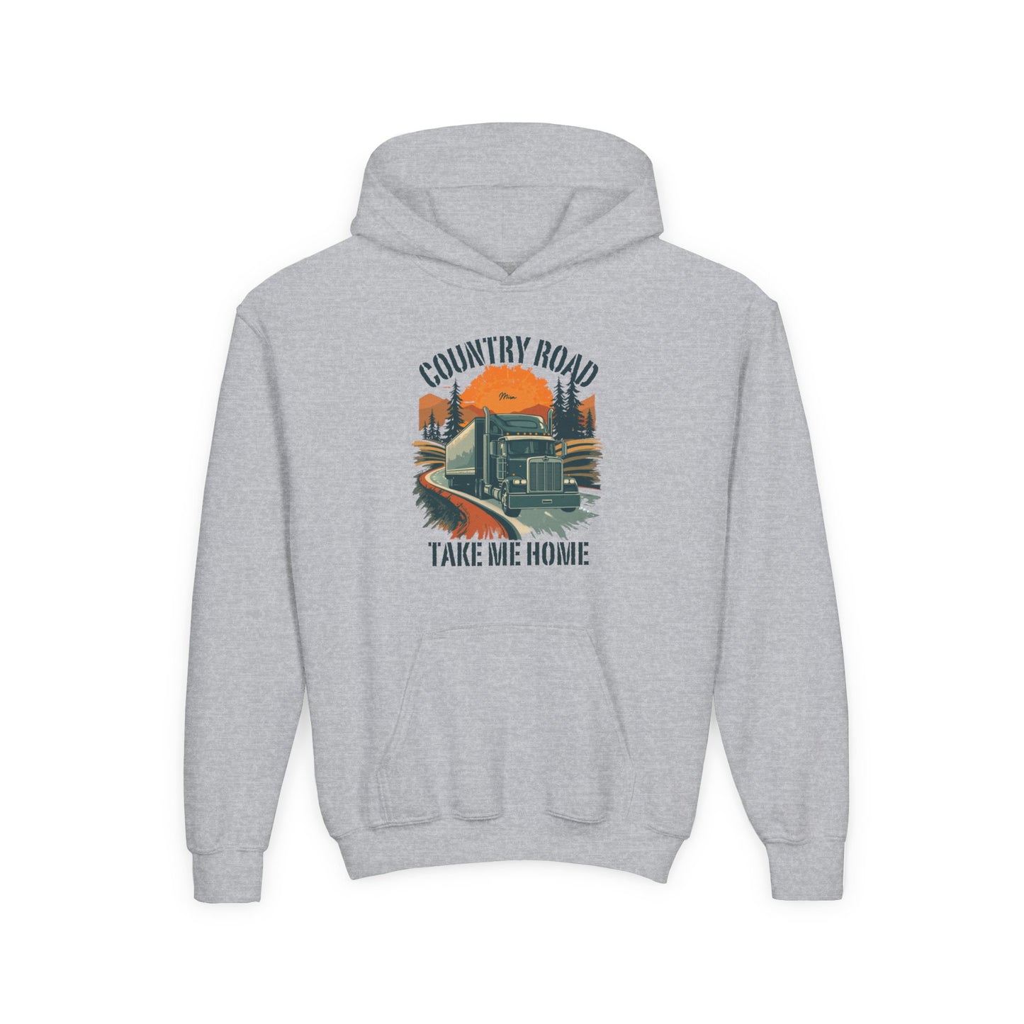 Youth Hoodie - "Country Road Take Me Home" Vintage Truck Graphic