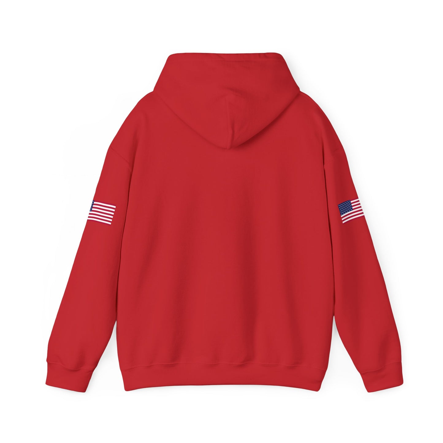 Make Trucking Great Again Hoodie — American Flag Sleeves, Trucker Semi Truck Sweatshirt
