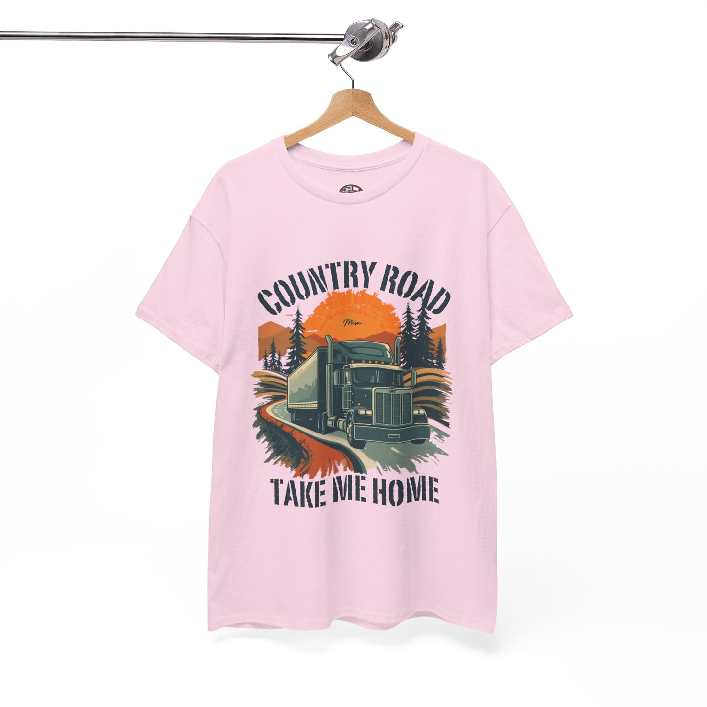 Country Road Truck Tee — "Country Road Take Me Home" Vintage Semi-Truck T-Shirt