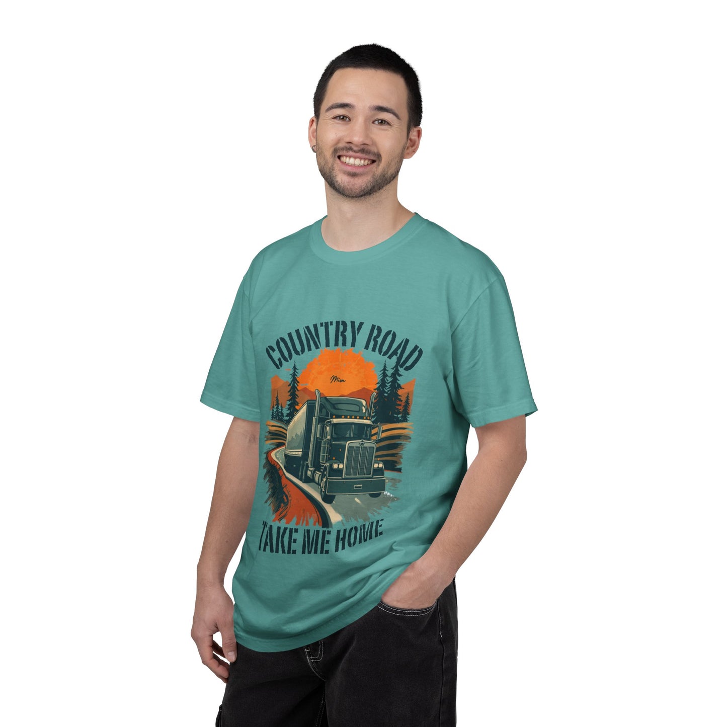 Country Road Truck Tee — "Take Me Home" Vintage Semi-Truck T-Shirt