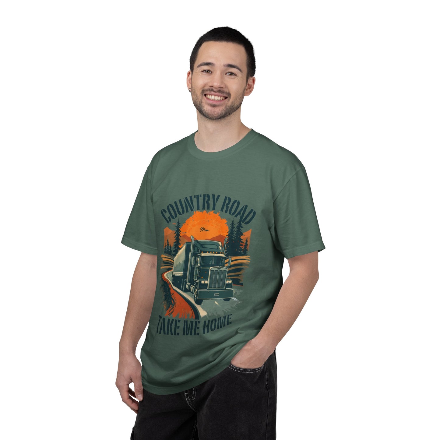 Country Road Truck Tee — "Take Me Home" Vintage Semi-Truck T-Shirt