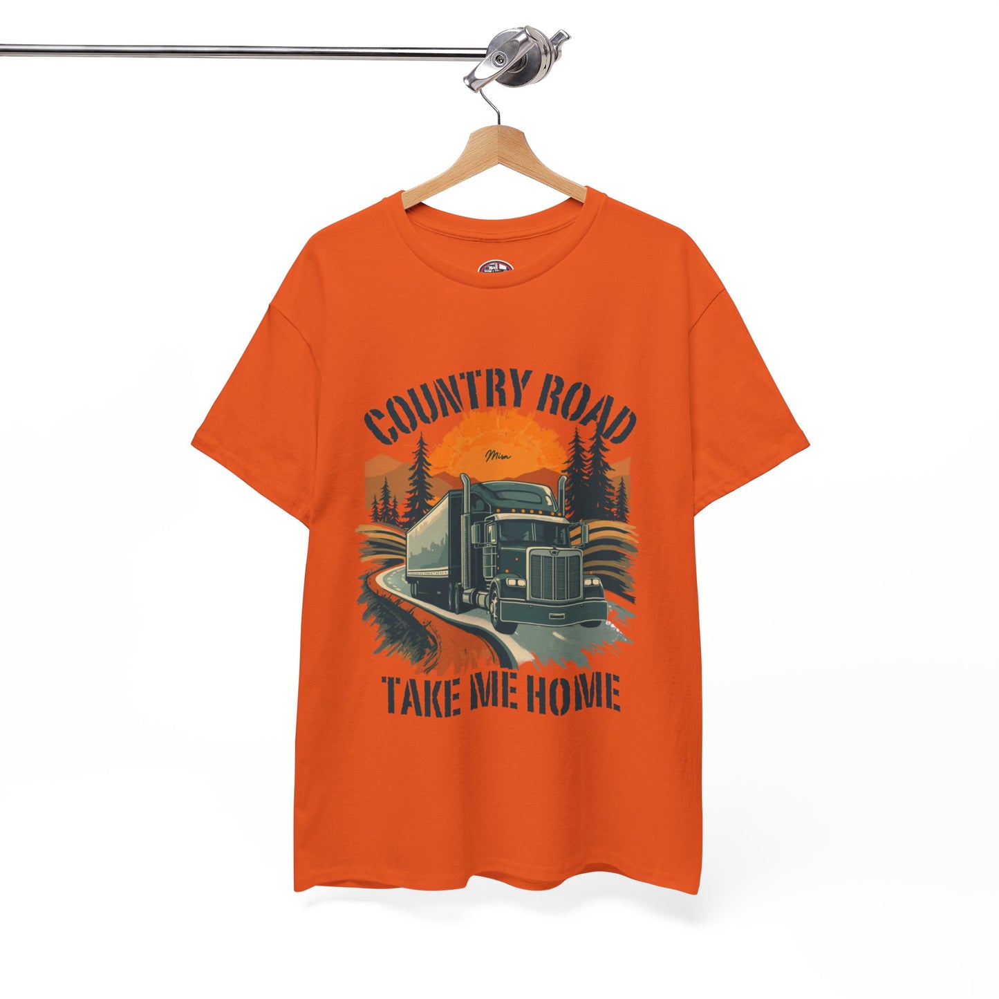 Country Road Truck Tee — "Country Road Take Me Home" Vintage Semi-Truck T-Shirt