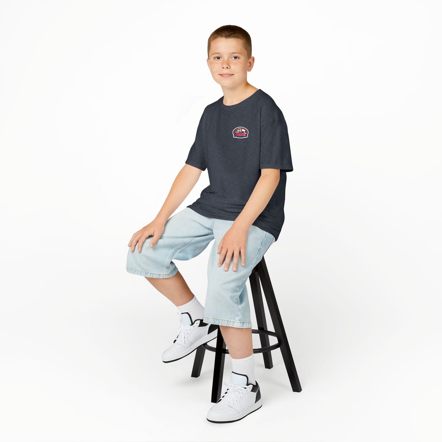 Kids Heavy Cotton Tee - Humorous Truck Parking Tee for Young Adventurers