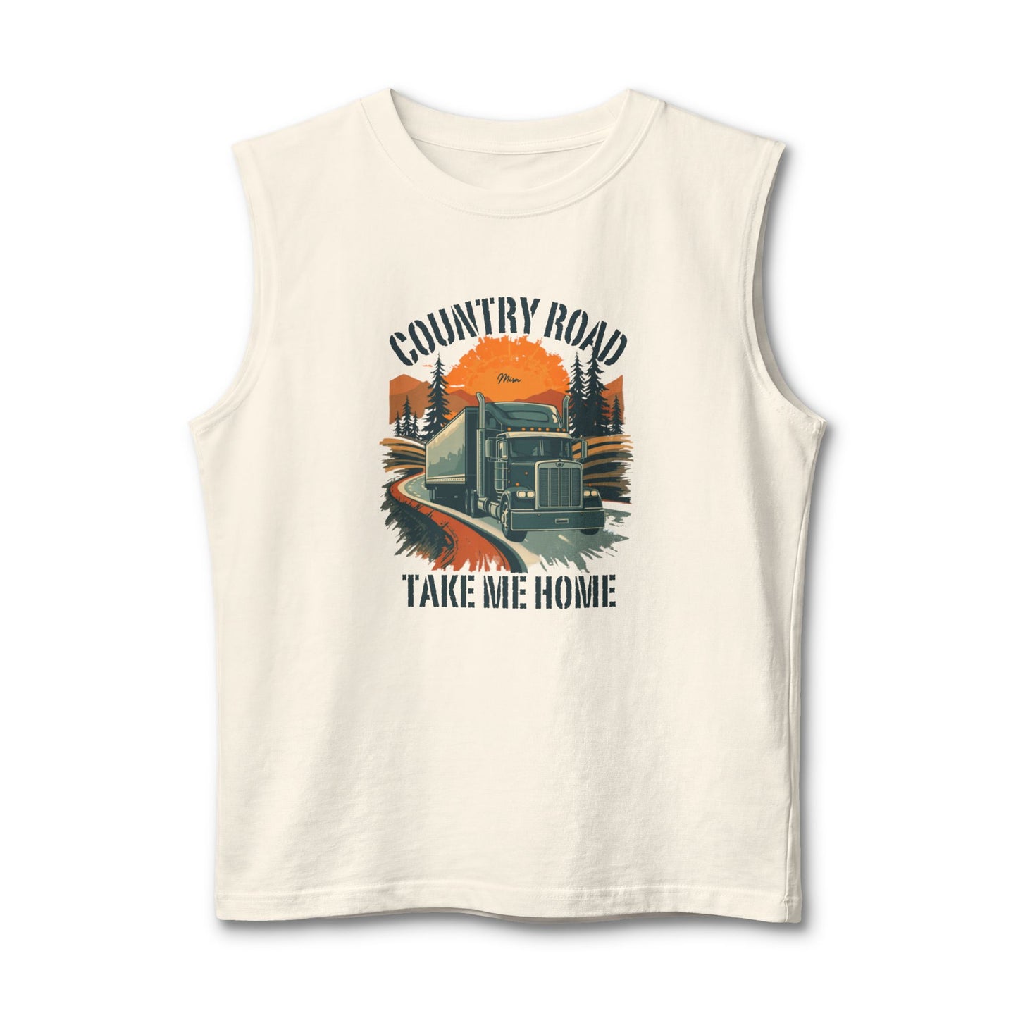 Country Road Truck Tank Top – "Take Me Home" Vintage Semi Truck Muscle Tee