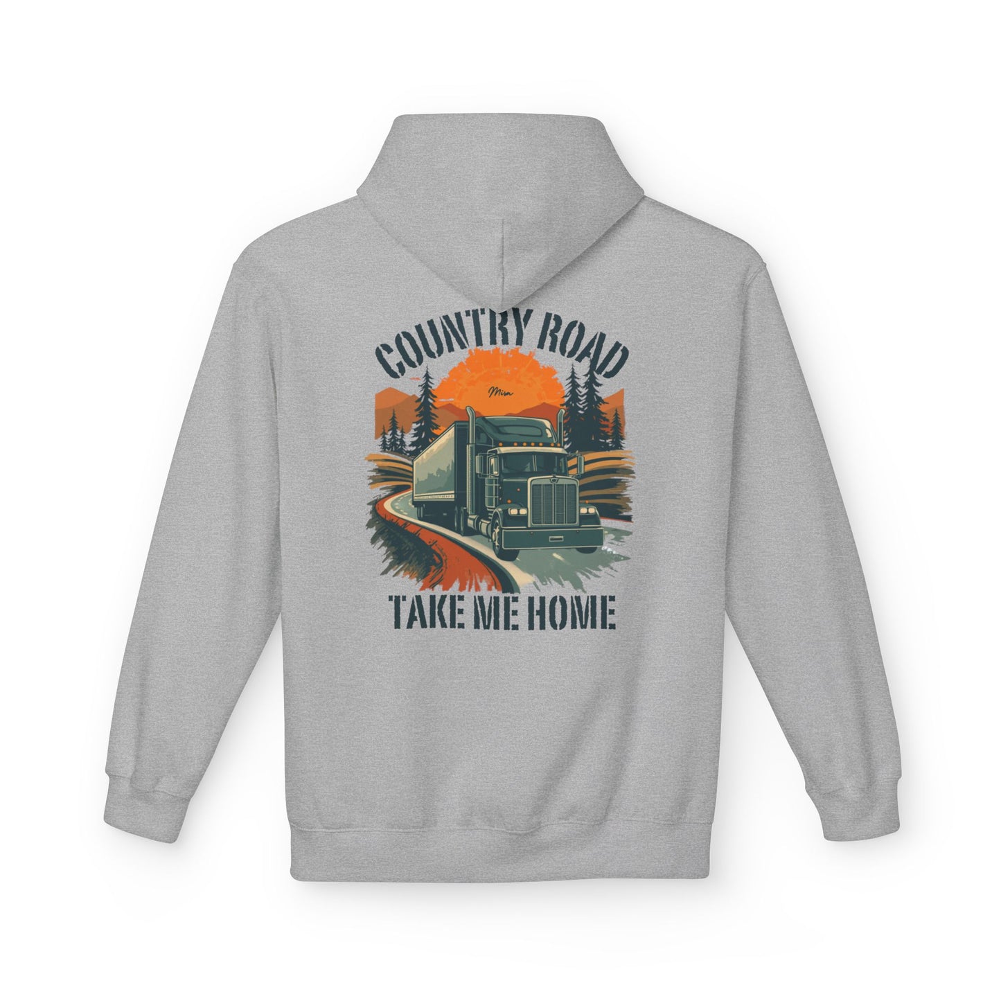 Hoodie — "Country Road Take Me Home" Trucking Graphic Hoodie