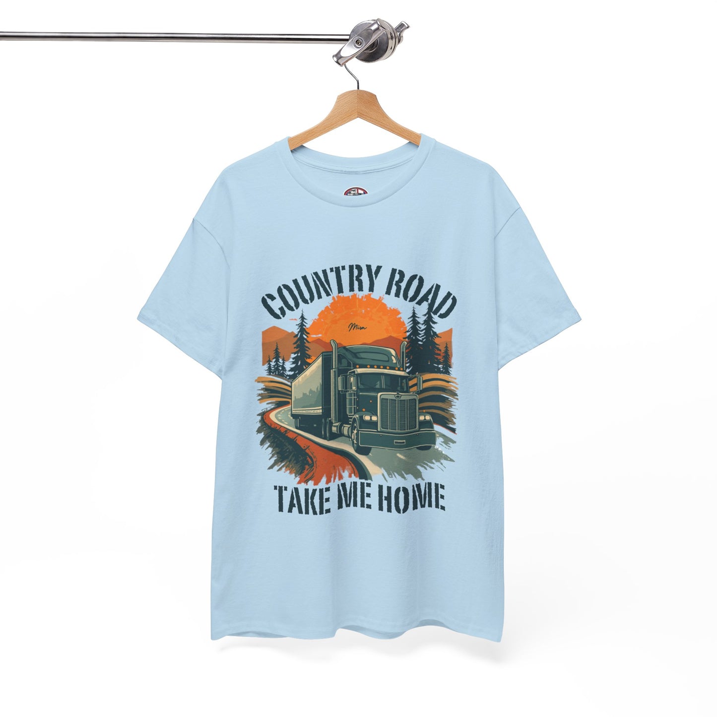 Country Road Truck Tee — "Country Road Take Me Home" Vintage Semi-Truck T-Shirt