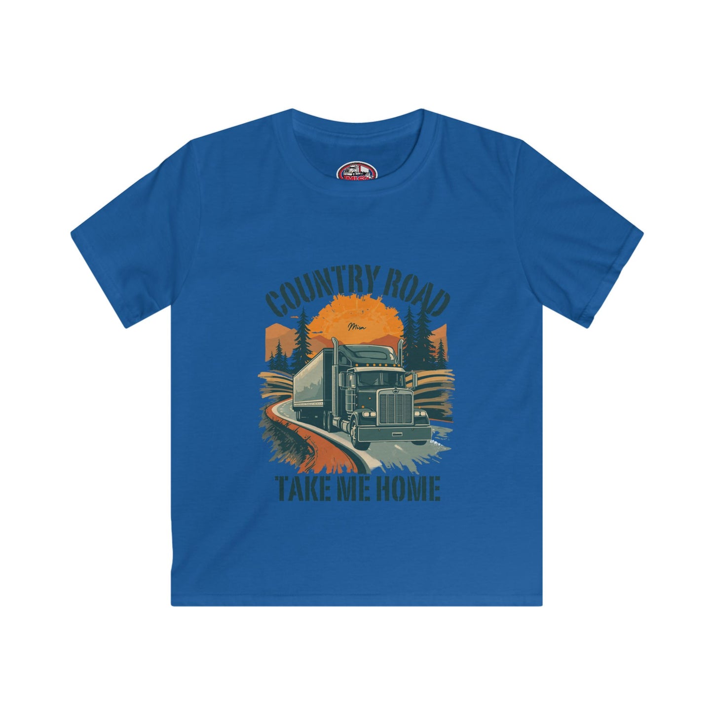 Kids Tee — "Country Road Take Me Home" Truck Graphic