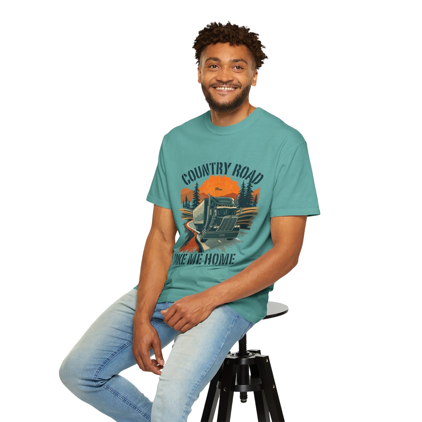 Country Road Truck Tee — "Take Me Home" Vintage Semi-Truck T-Shirt