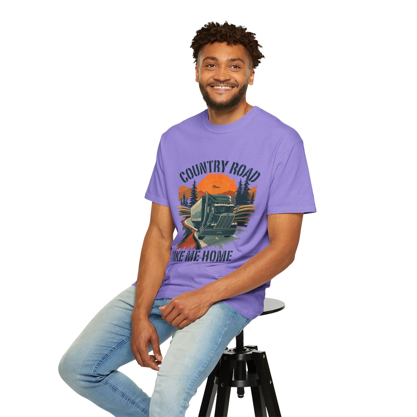 Country Road Truck Tee — "Take Me Home" Vintage Semi-Truck T-Shirt