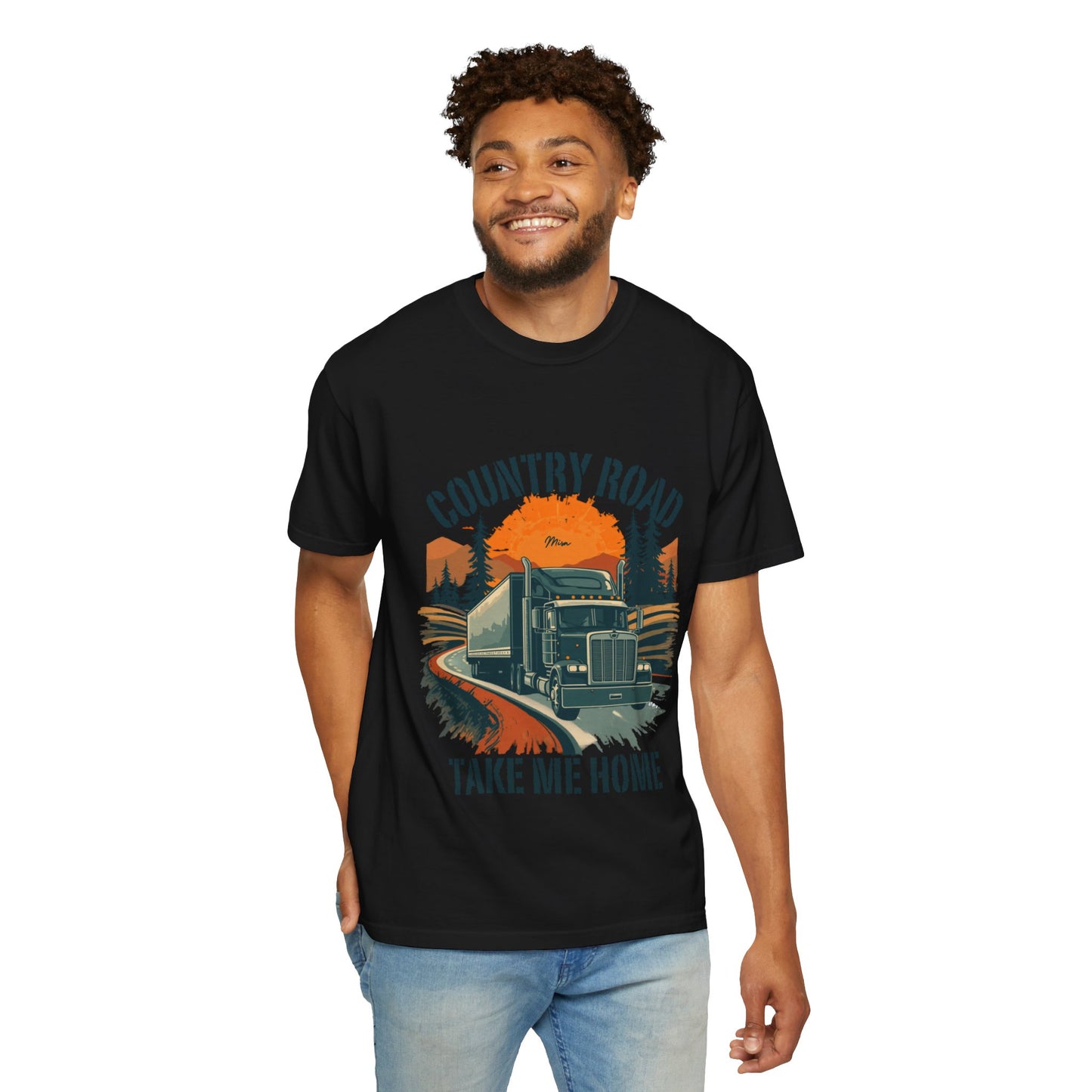Country Road Truck Tee — "Take Me Home" Vintage Semi-Truck T-Shirt