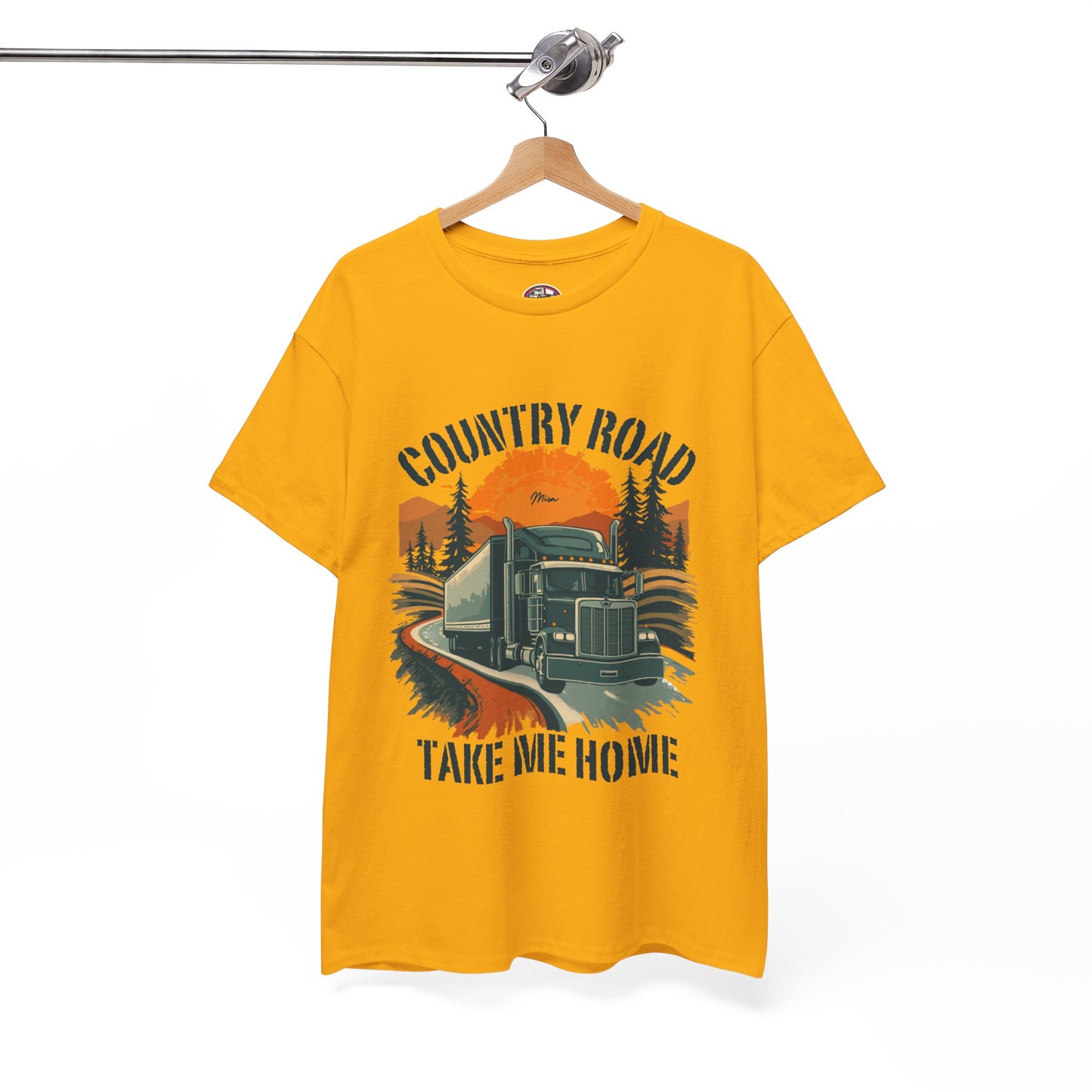 Country Road Truck Tee — "Country Road Take Me Home" Vintage Semi-Truck T-Shirt