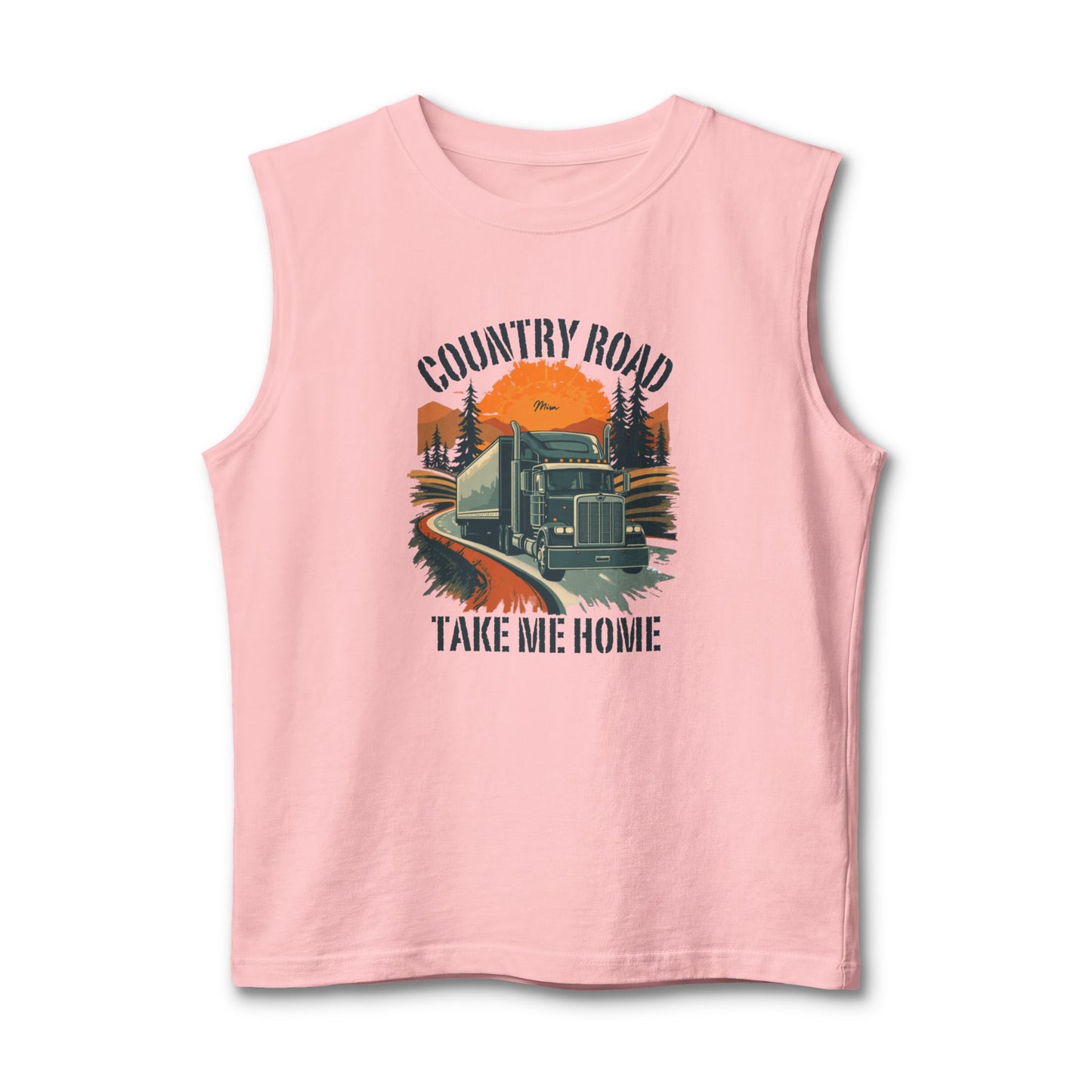 Country Road Truck Tank Top – "Take Me Home" Vintage Semi Truck Muscle Tee