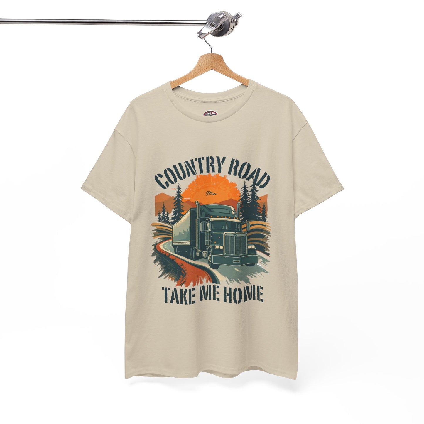 Country Road Truck Tee — "Country Road Take Me Home" Vintage Semi-Truck T-Shirt