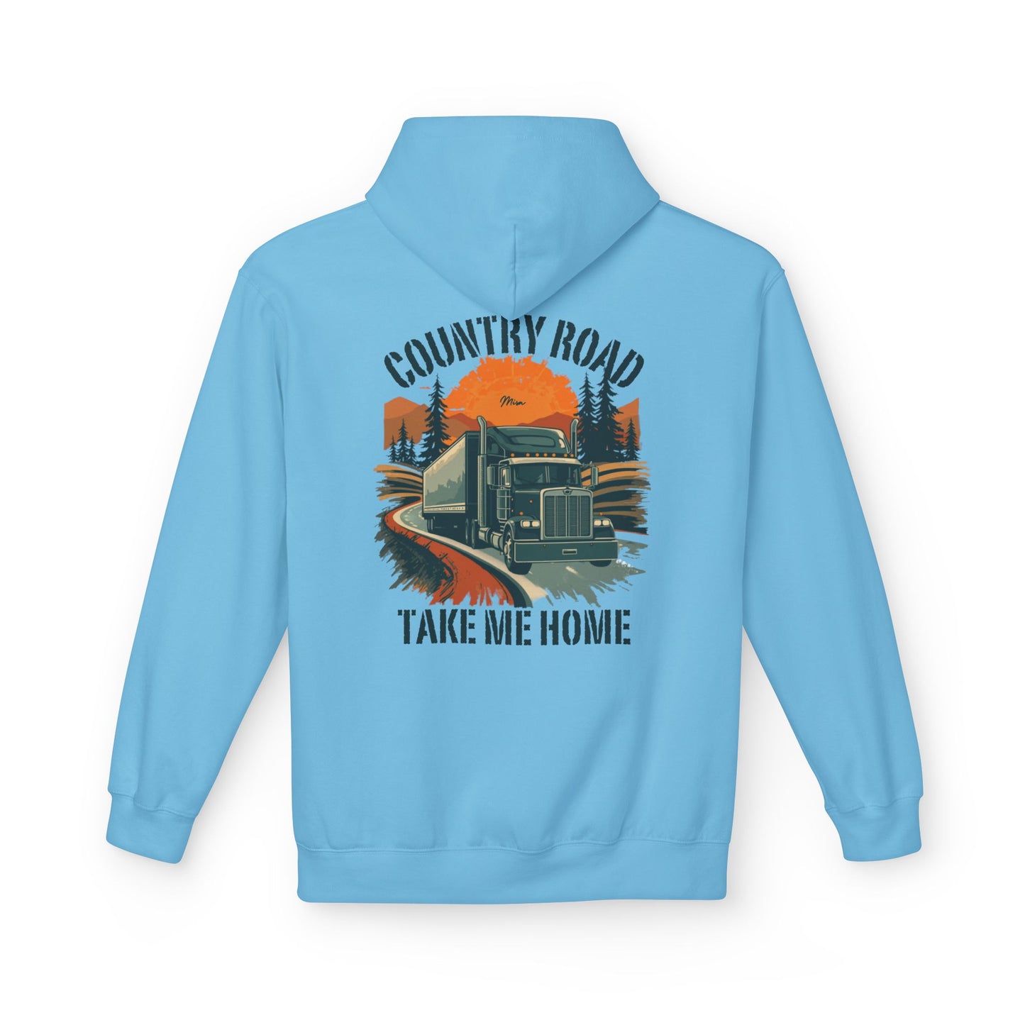 Hoodie — "Country Road Take Me Home" Trucking Graphic Hoodie