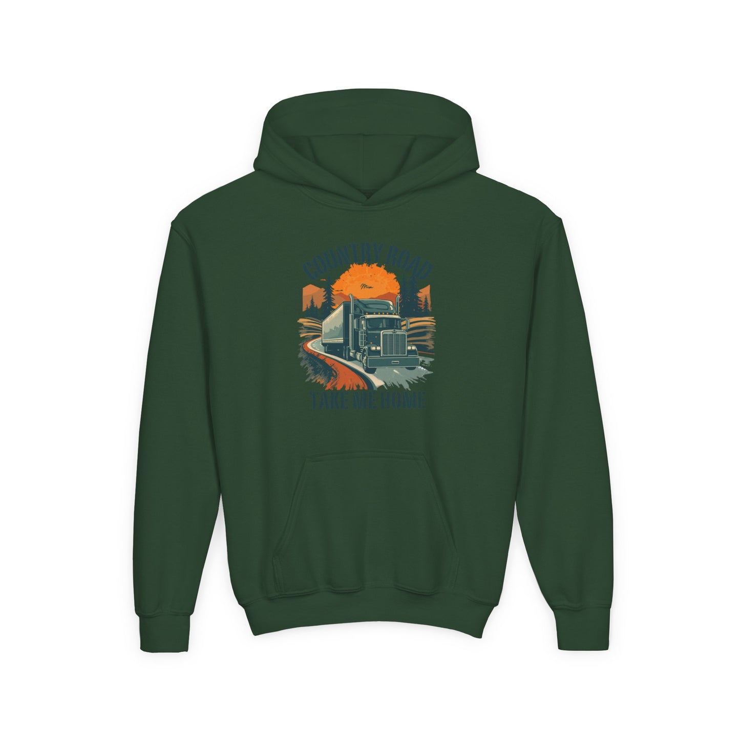 Youth Hoodie - "Country Road Take Me Home" Vintage Truck Graphic