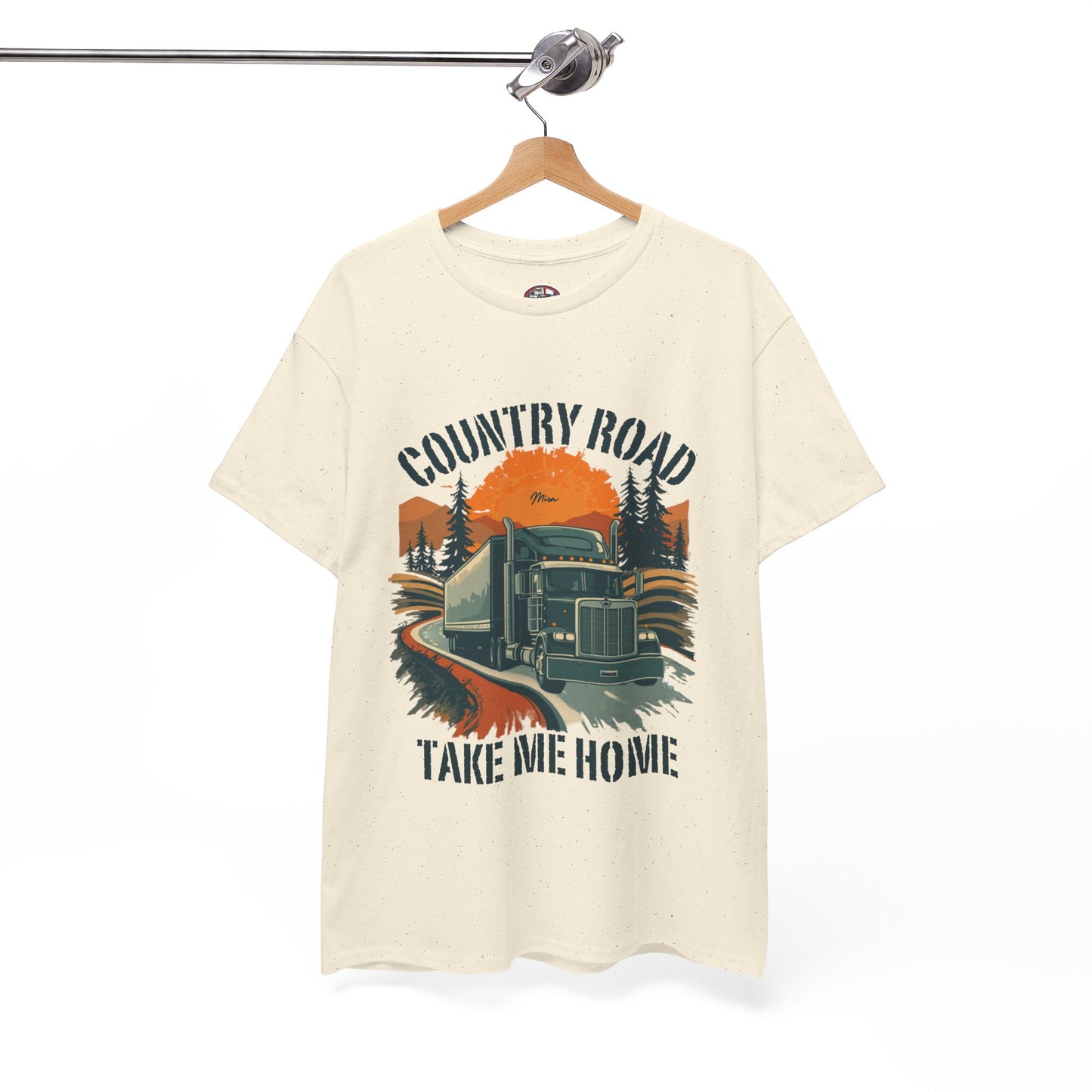 Country Road Truck Tee — "Country Road Take Me Home" Vintage Semi-Truck T-Shirt