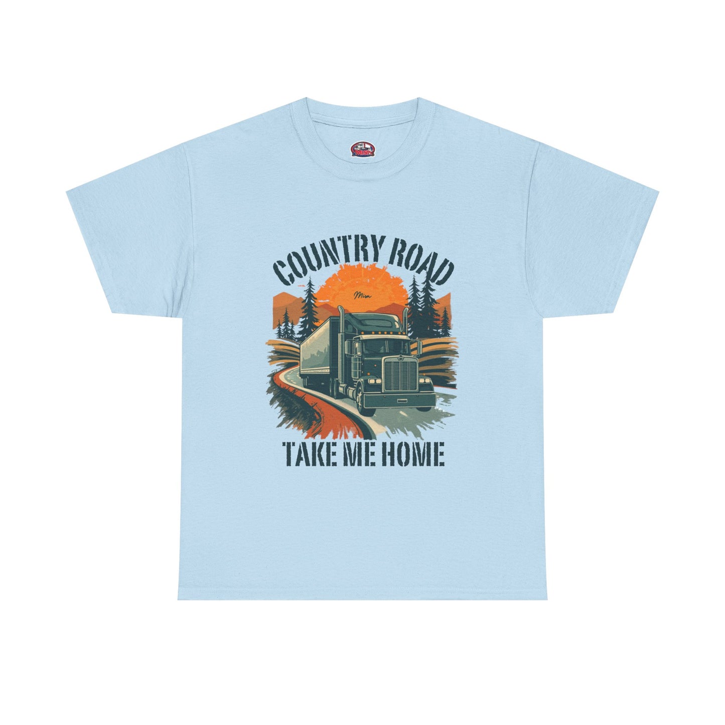 Country Road Truck Tee — "Country Road Take Me Home" Vintage Semi-Truck T-Shirt