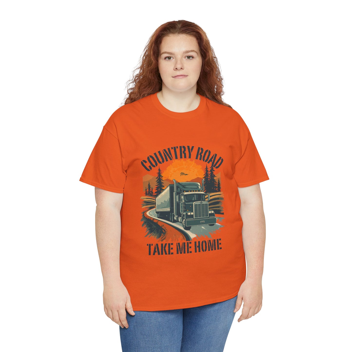 Country Road Truck Tee — "Country Road Take Me Home" Vintage Semi-Truck T-Shirt