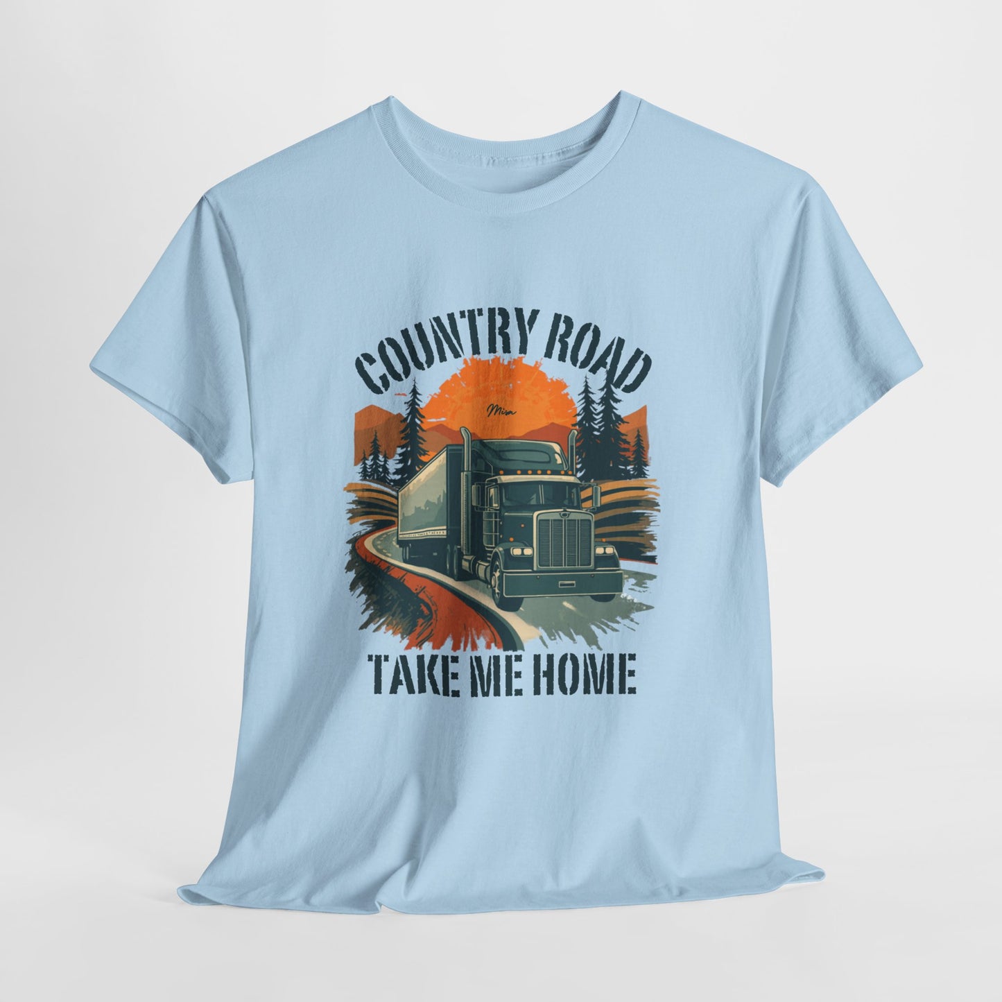 Country Road Truck Tee — "Country Road Take Me Home" Vintage Semi-Truck T-Shirt