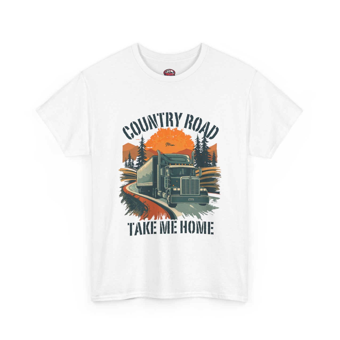 Country Road Truck Tee — "Country Road Take Me Home" Vintage Semi-Truck T-Shirt