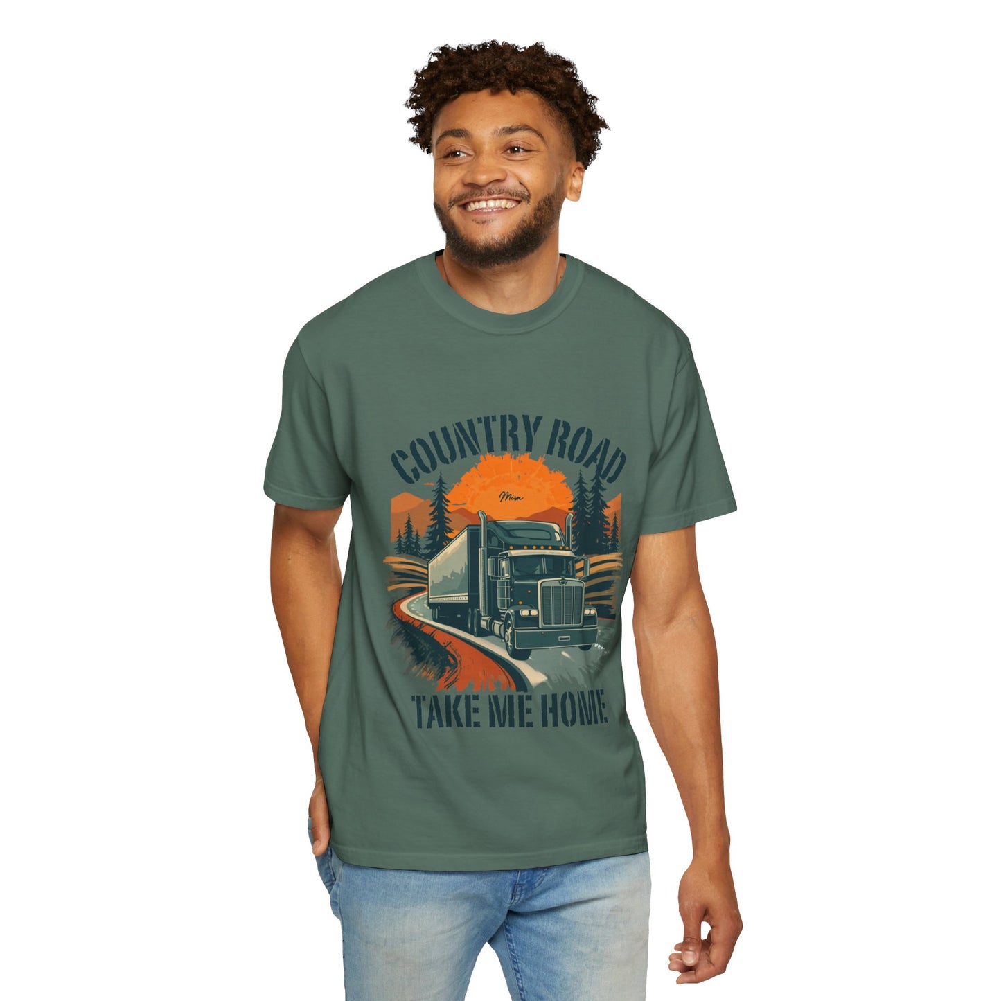 Country Road Truck Tee — "Take Me Home" Vintage Semi-Truck T-Shirt