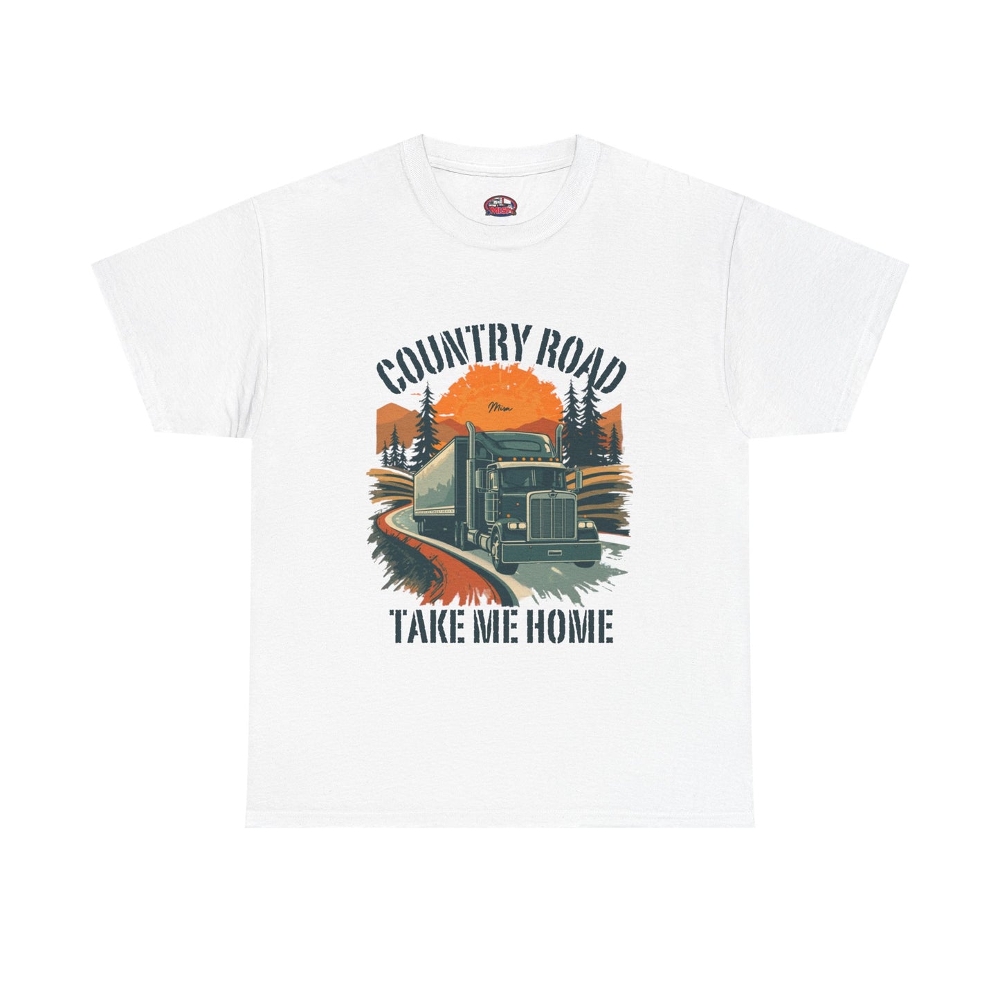 Country Road Truck Tee — "Country Road Take Me Home" Vintage Semi-Truck T-Shirt