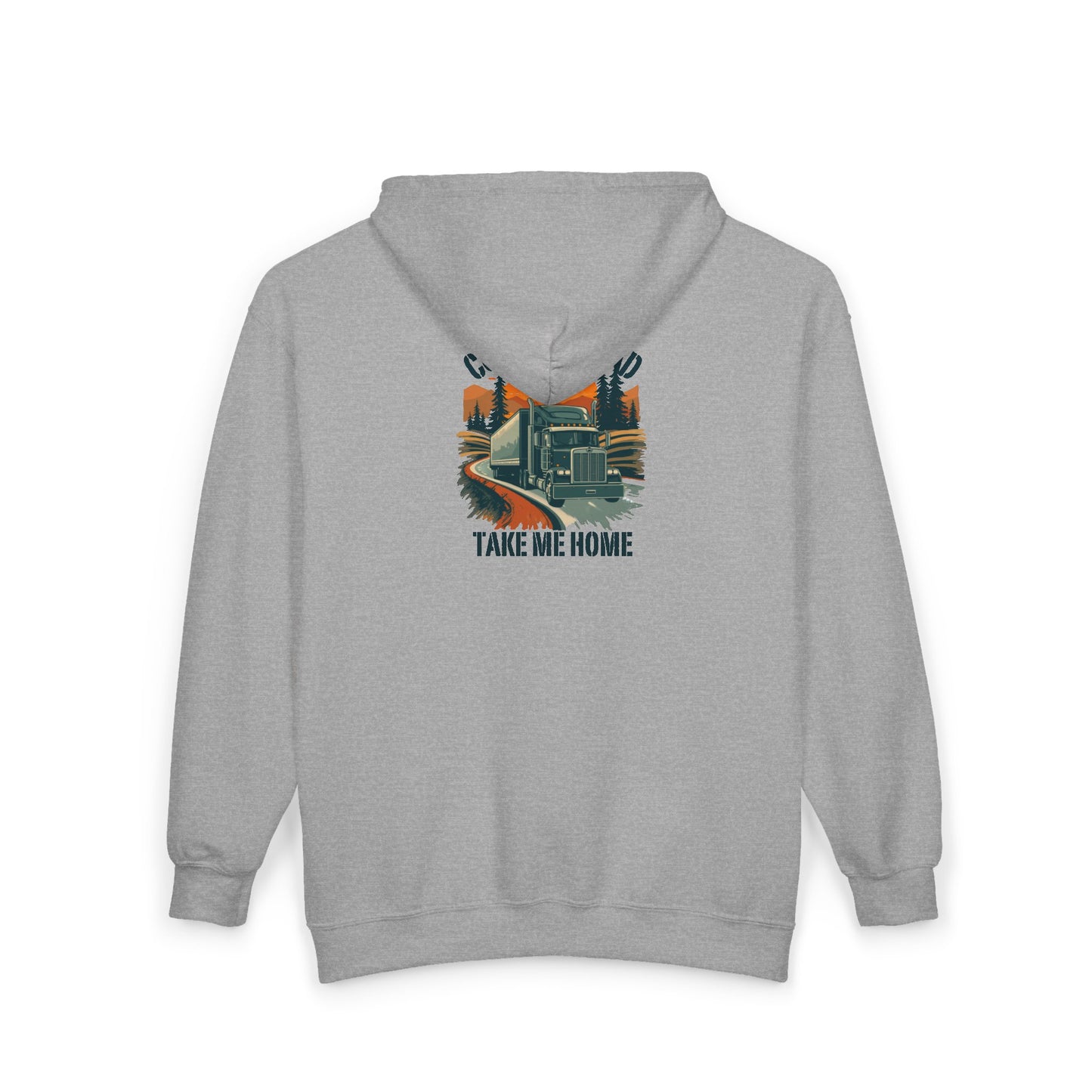 Full-Zip Hoodie — Pacific Coast Train Scenery Graphic