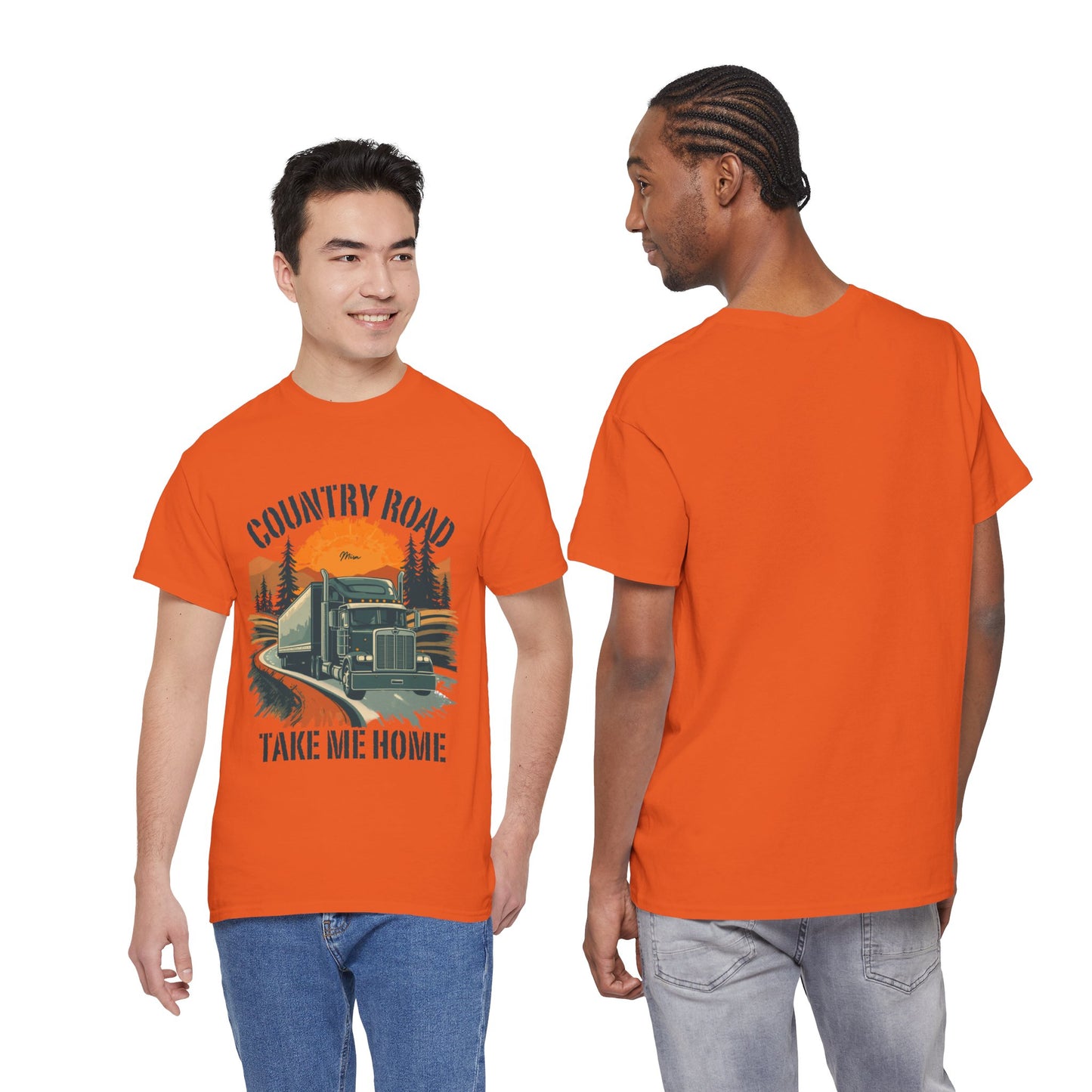 Country Road Truck Tee — "Country Road Take Me Home" Vintage Semi-Truck T-Shirt