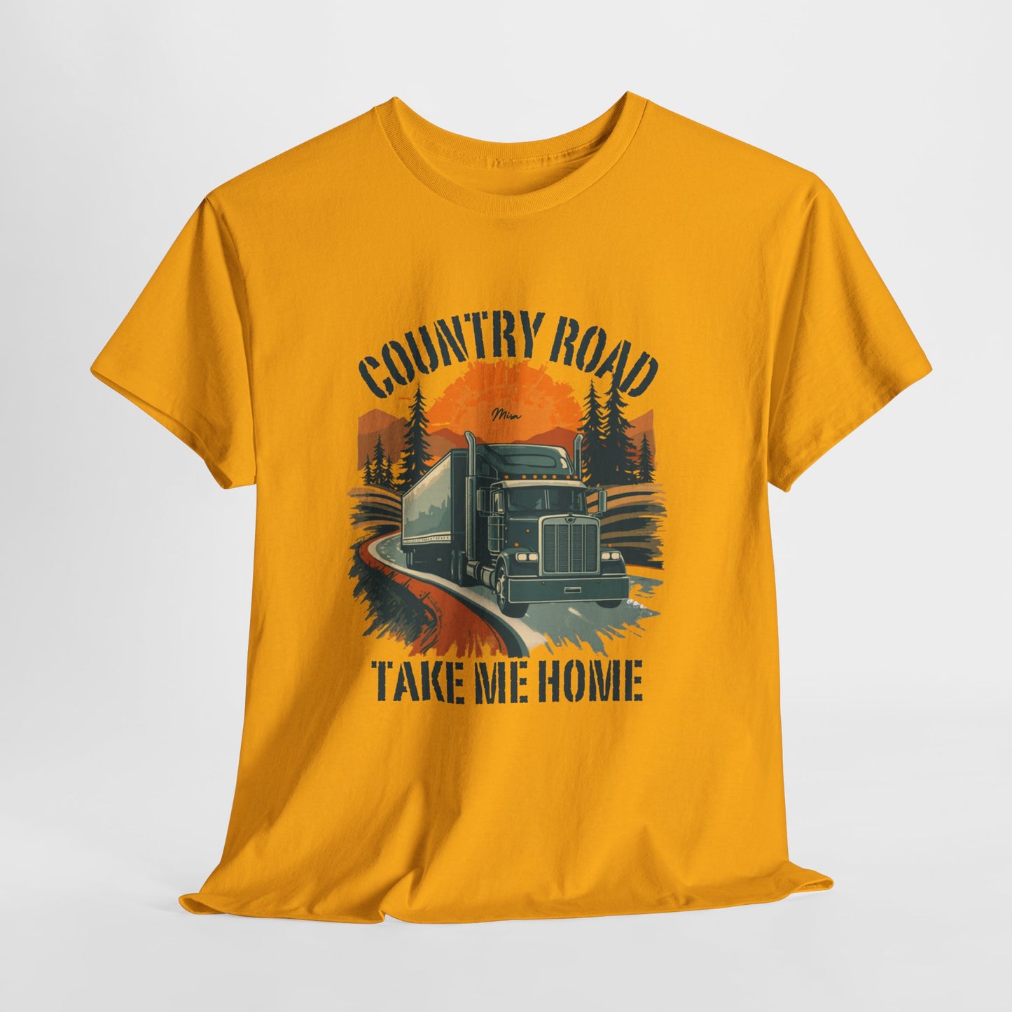 Country Road Truck Tee — "Country Road Take Me Home" Vintage Semi-Truck T-Shirt