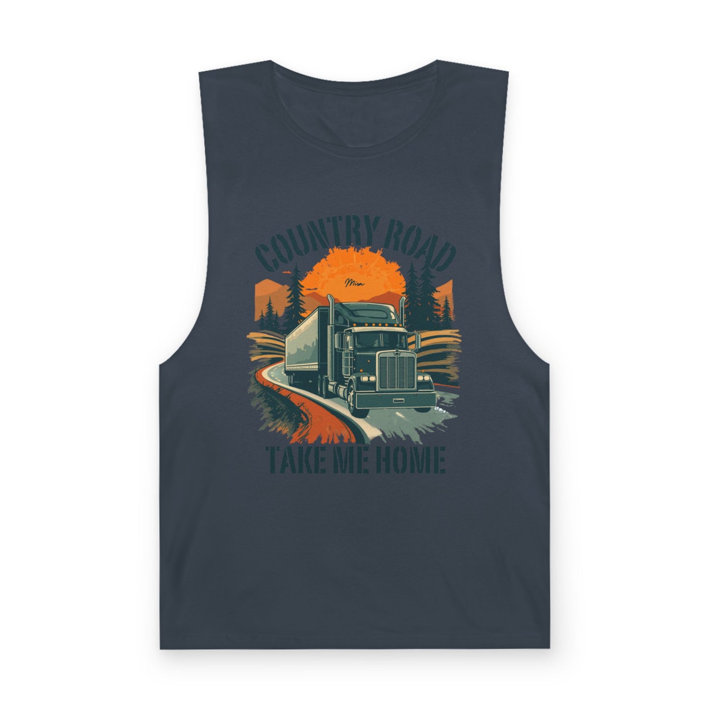 Country Road Tank Top — "Country Road Take Me Home" Trucking Graphic Tank