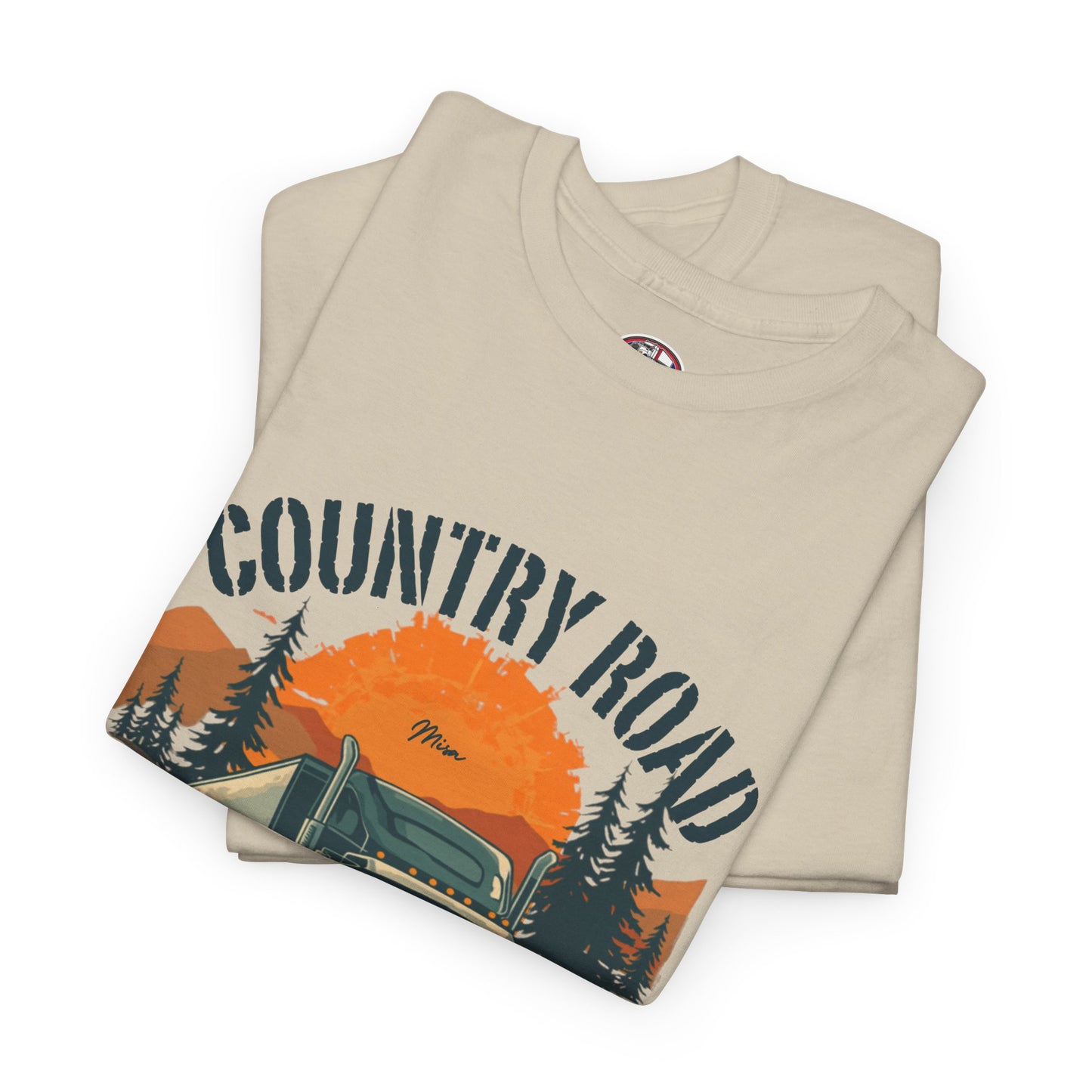 Country Road Truck Tee — "Country Road Take Me Home" Vintage Semi-Truck T-Shirt