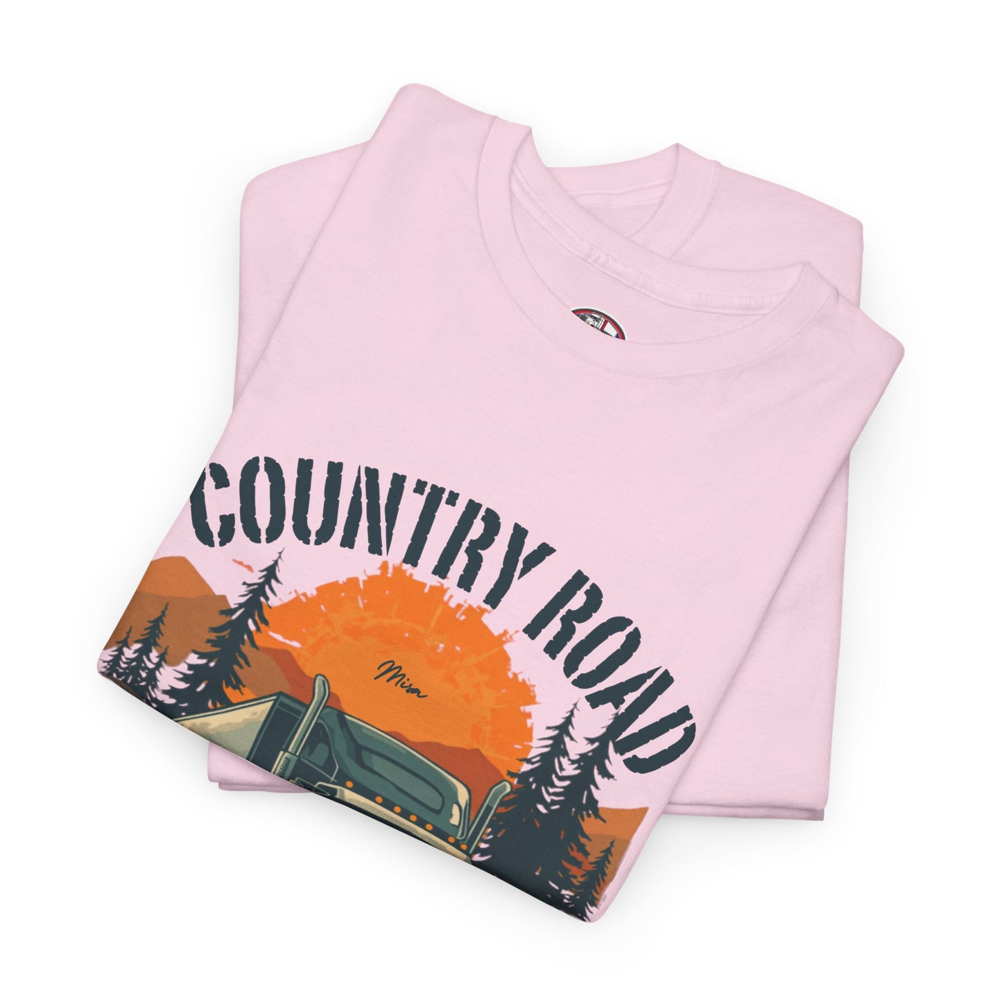 Country Road Truck Tee — "Country Road Take Me Home" Vintage Semi-Truck T-Shirt