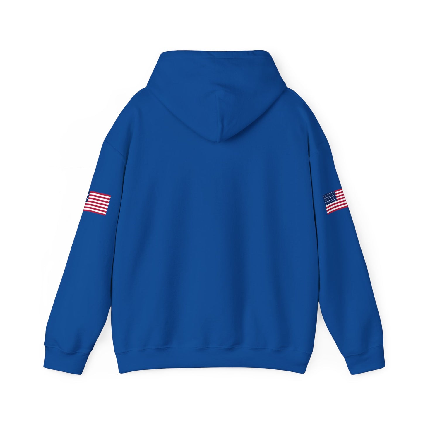 Make Trucking Great Again Hoodie — American Flag Sleeves, Trucker Semi Truck Sweatshirt