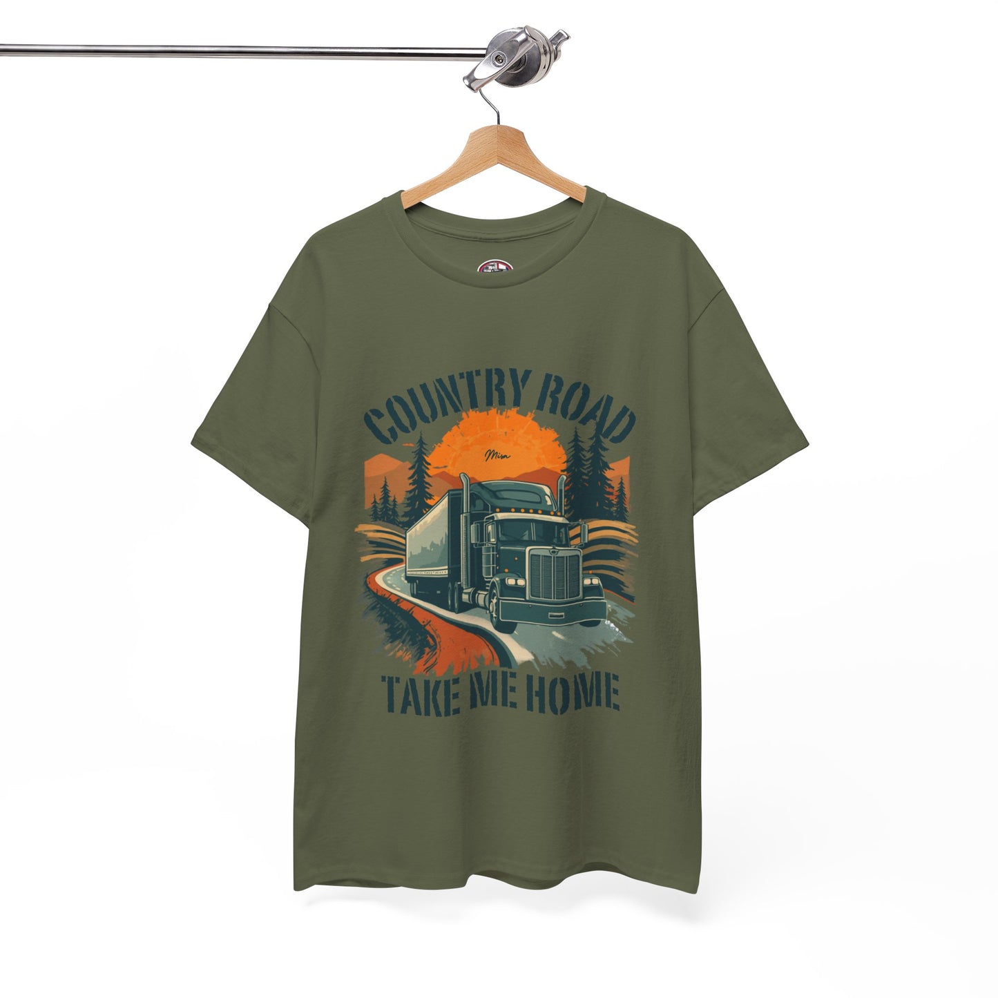Country Road Truck Tee — "Country Road Take Me Home" Vintage Semi-Truck T-Shirt