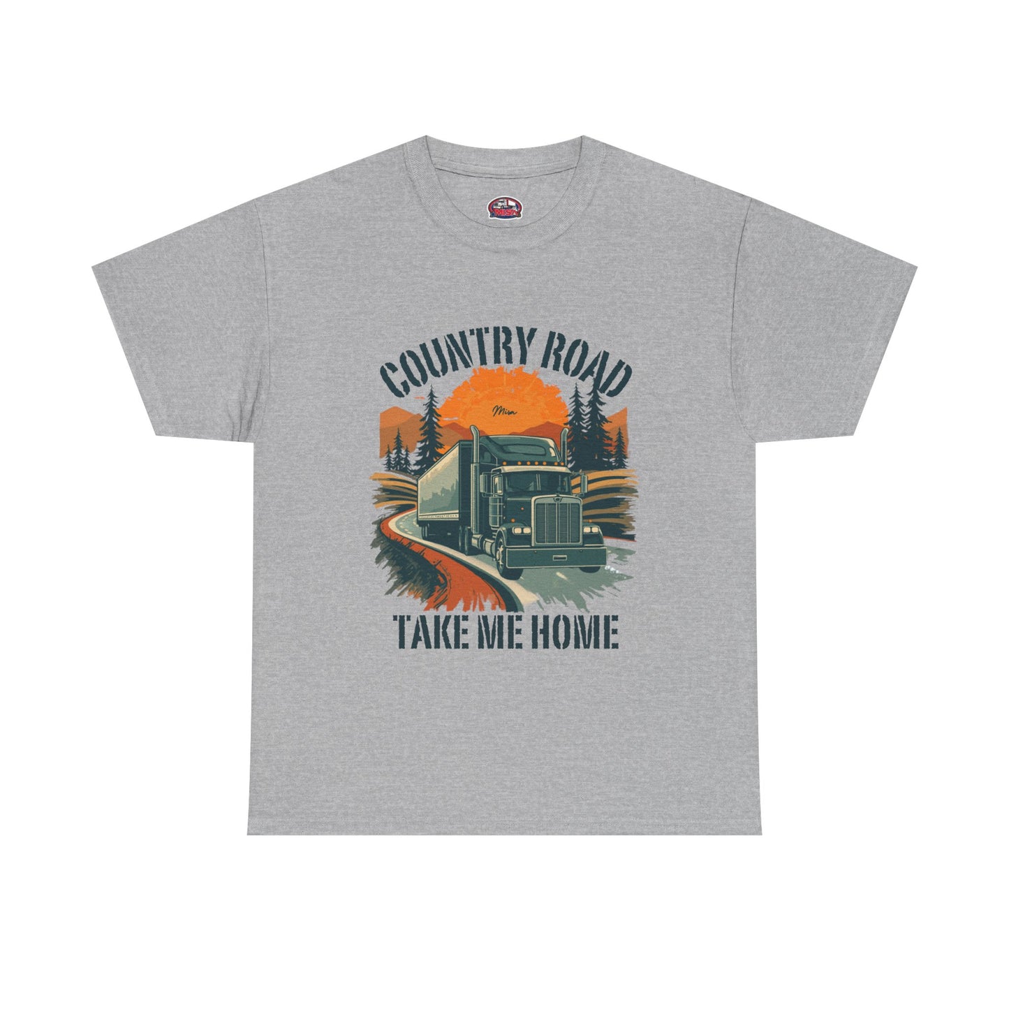Country Road Truck Tee — "Country Road Take Me Home" Vintage Semi-Truck T-Shirt