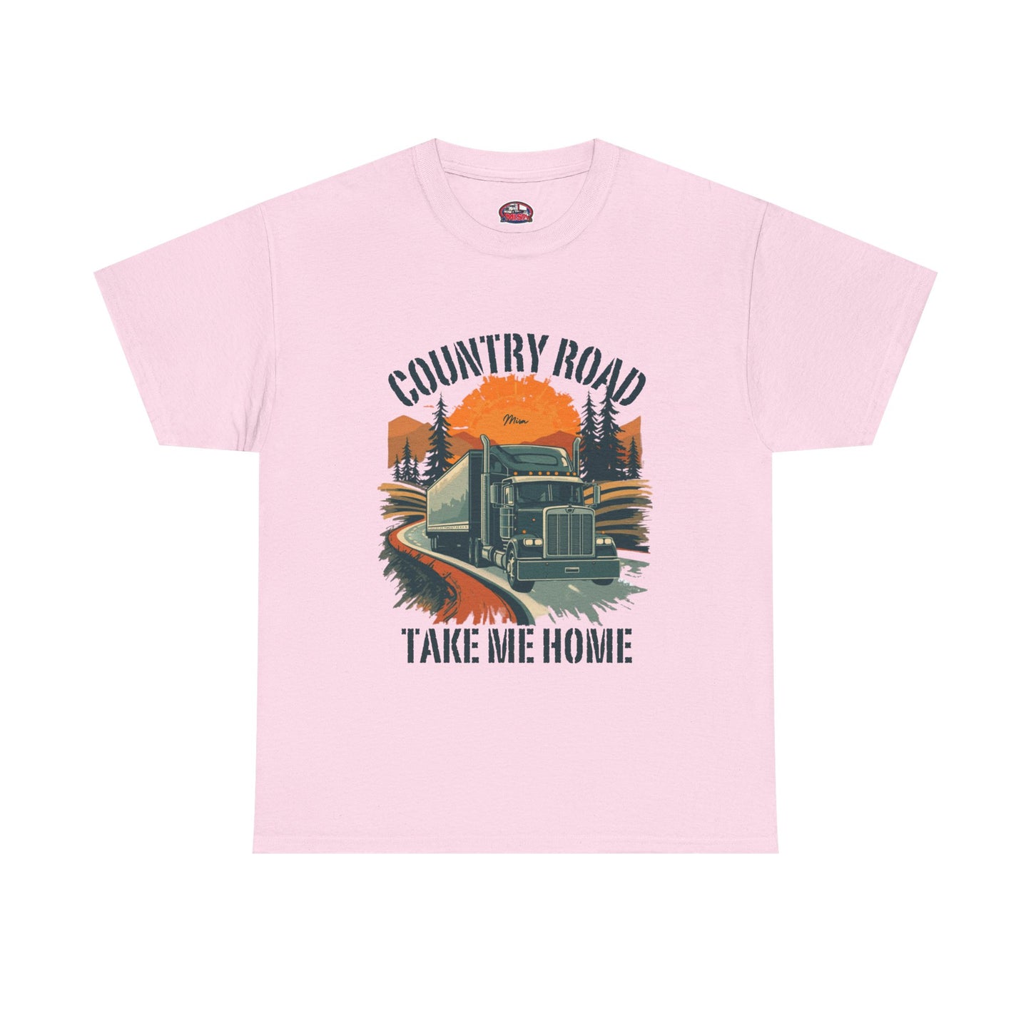 Country Road Truck Tee — "Country Road Take Me Home" Vintage Semi-Truck T-Shirt