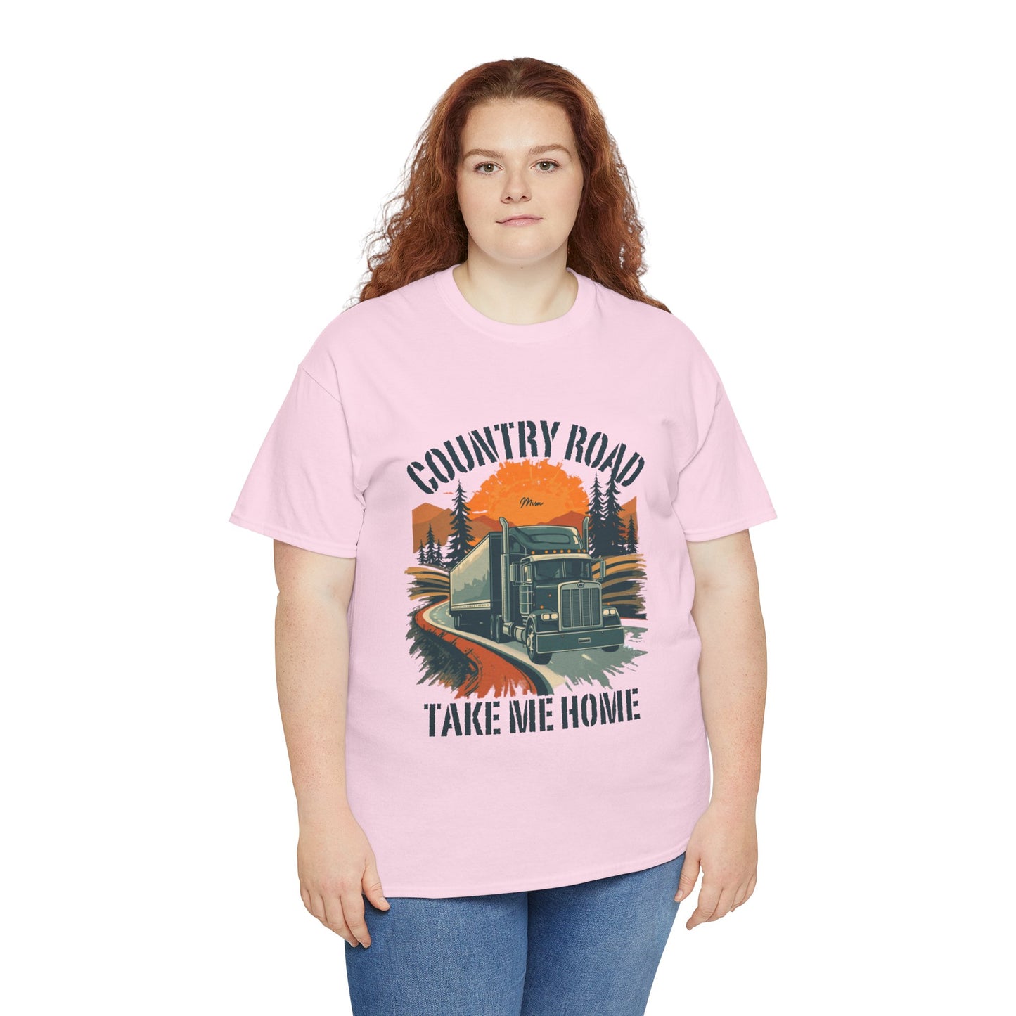 Country Road Truck Tee — "Country Road Take Me Home" Vintage Semi-Truck T-Shirt