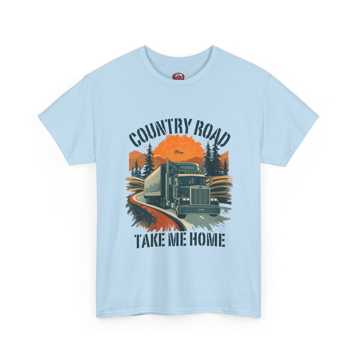 Country Road Truck Tee — "Country Road Take Me Home" Vintage Semi-Truck T-Shirt