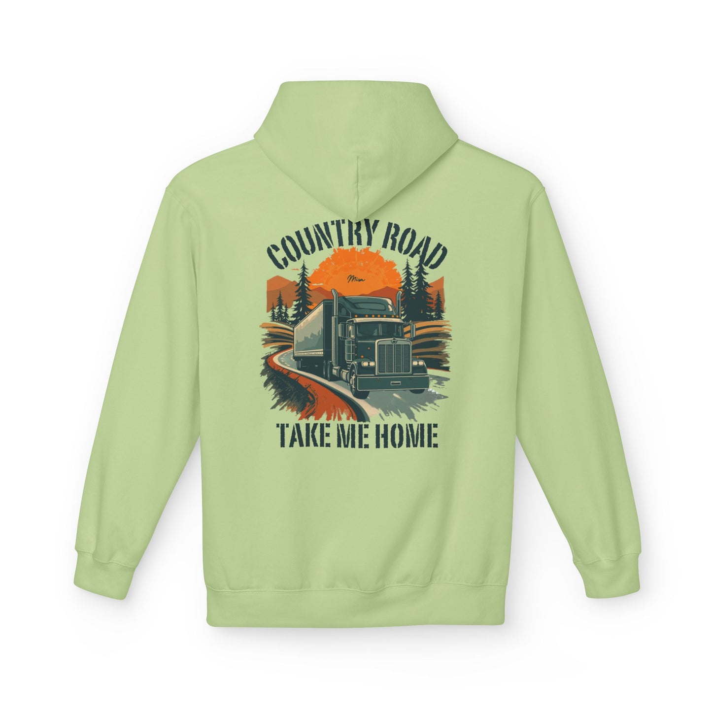 Hoodie — "Country Road Take Me Home" Trucking Graphic Hoodie