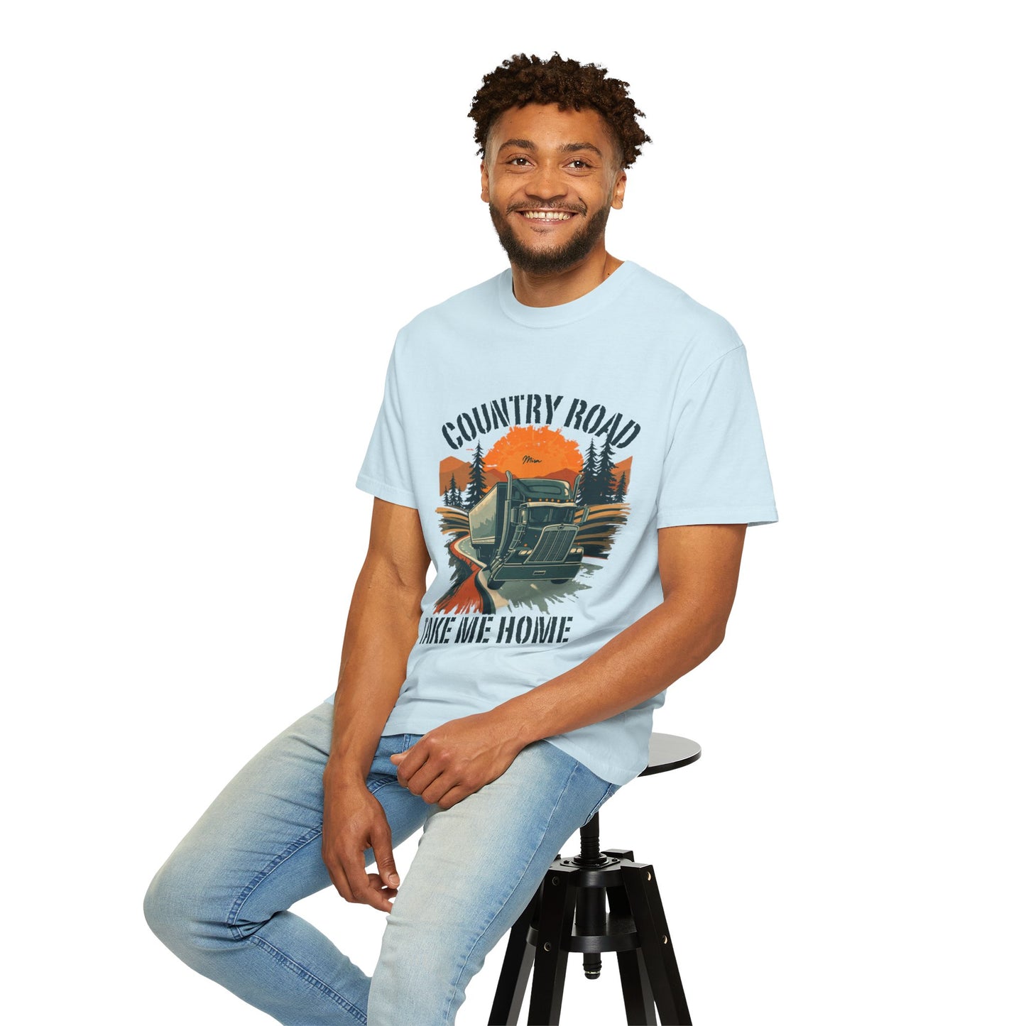 Country Road Truck Tee — "Take Me Home" Vintage Semi-Truck T-Shirt