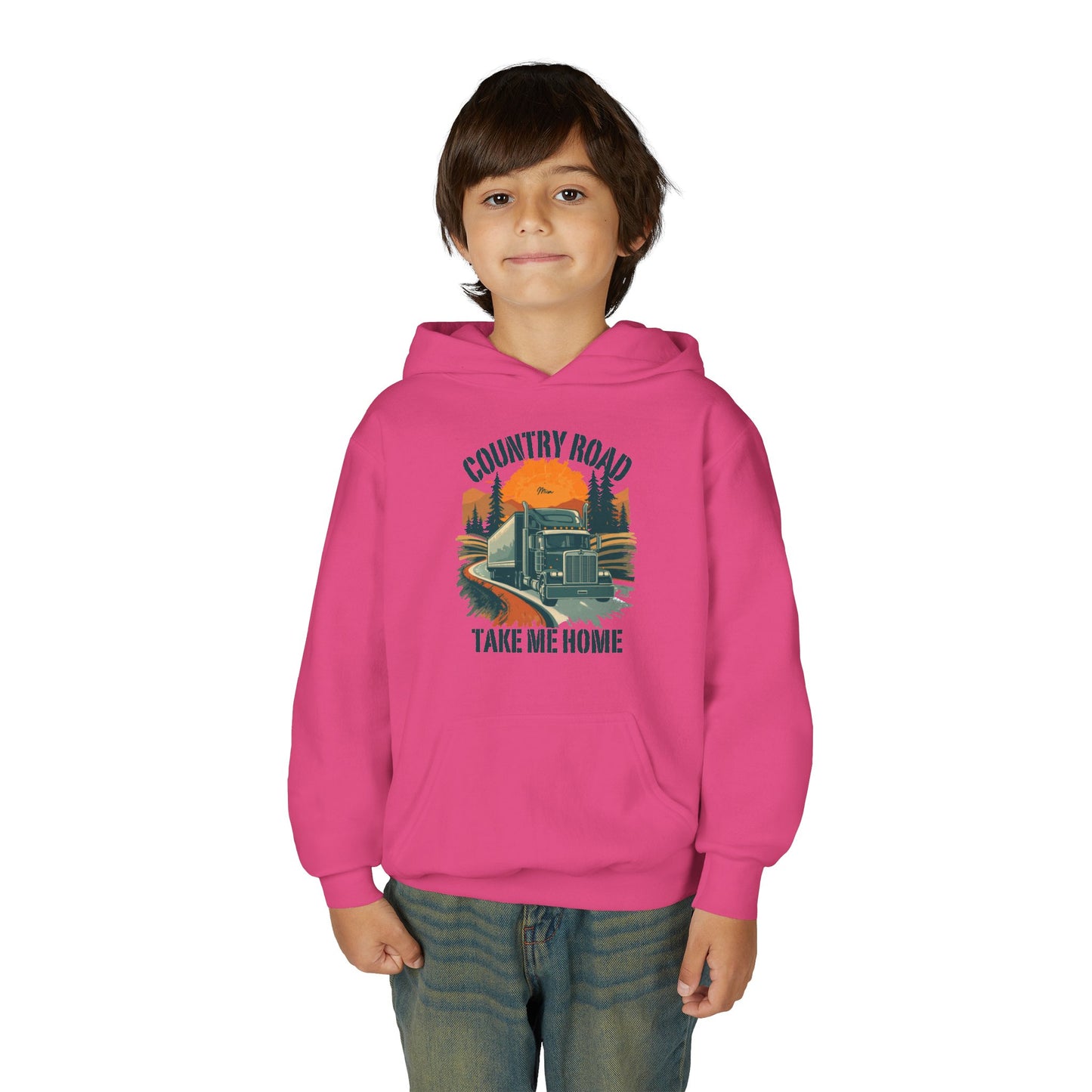 Youth Hoodie - "Country Road Take Me Home" Vintage Truck Graphic