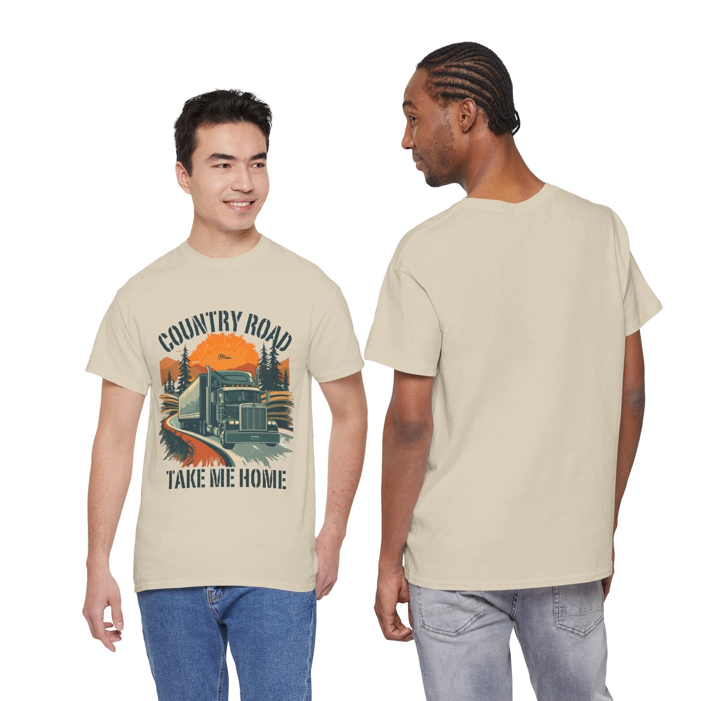 Country Road Truck Tee — "Country Road Take Me Home" Vintage Semi-Truck T-Shirt