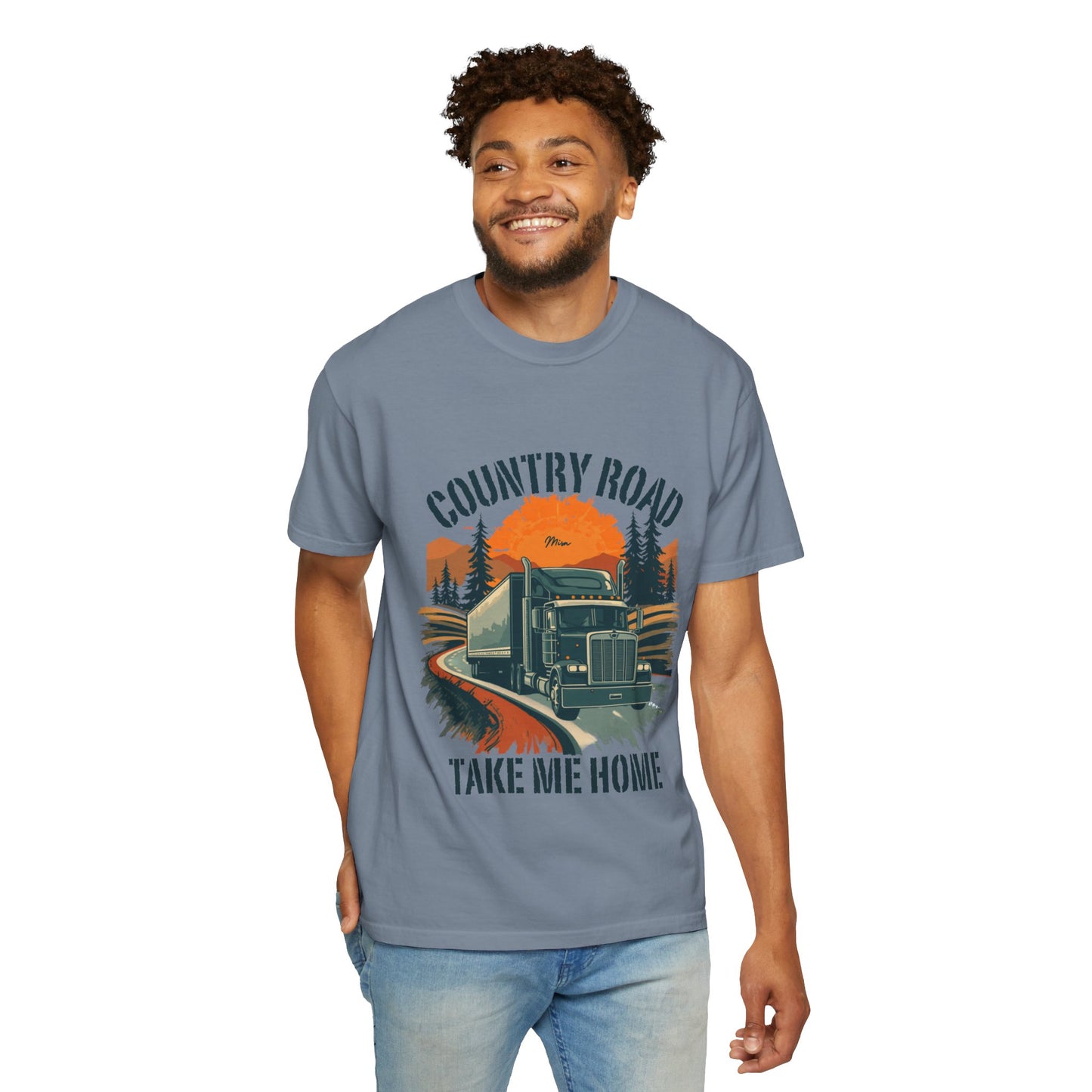 Country Road Truck Tee — "Take Me Home" Vintage Semi-Truck T-Shirt