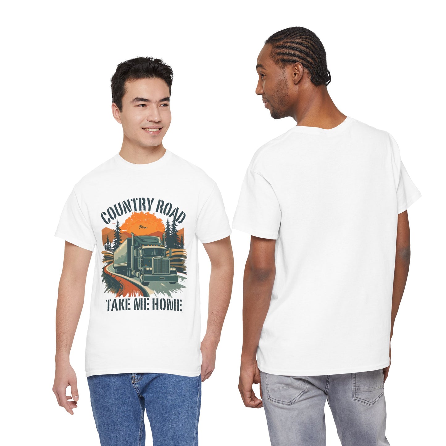 Country Road Truck Tee — "Country Road Take Me Home" Vintage Semi-Truck T-Shirt