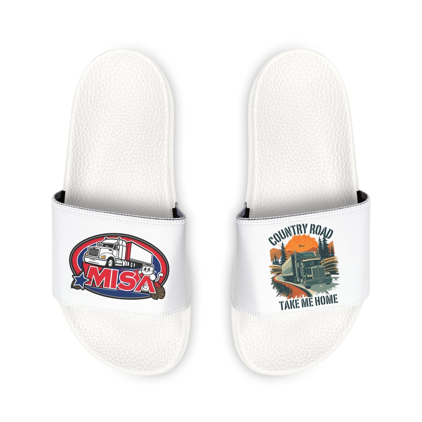 Men's Custom Graphic Slide Sandals — Removable-Strap Personalized Design